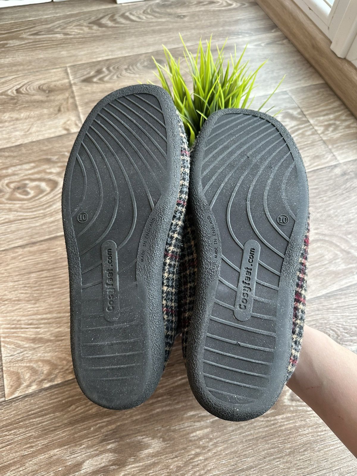 Vintage 🔥 Cosyfeet Mens Slipper Robbie Warm Lined Retro Check Size US 10 / EU 43 - 11 Thumbnail