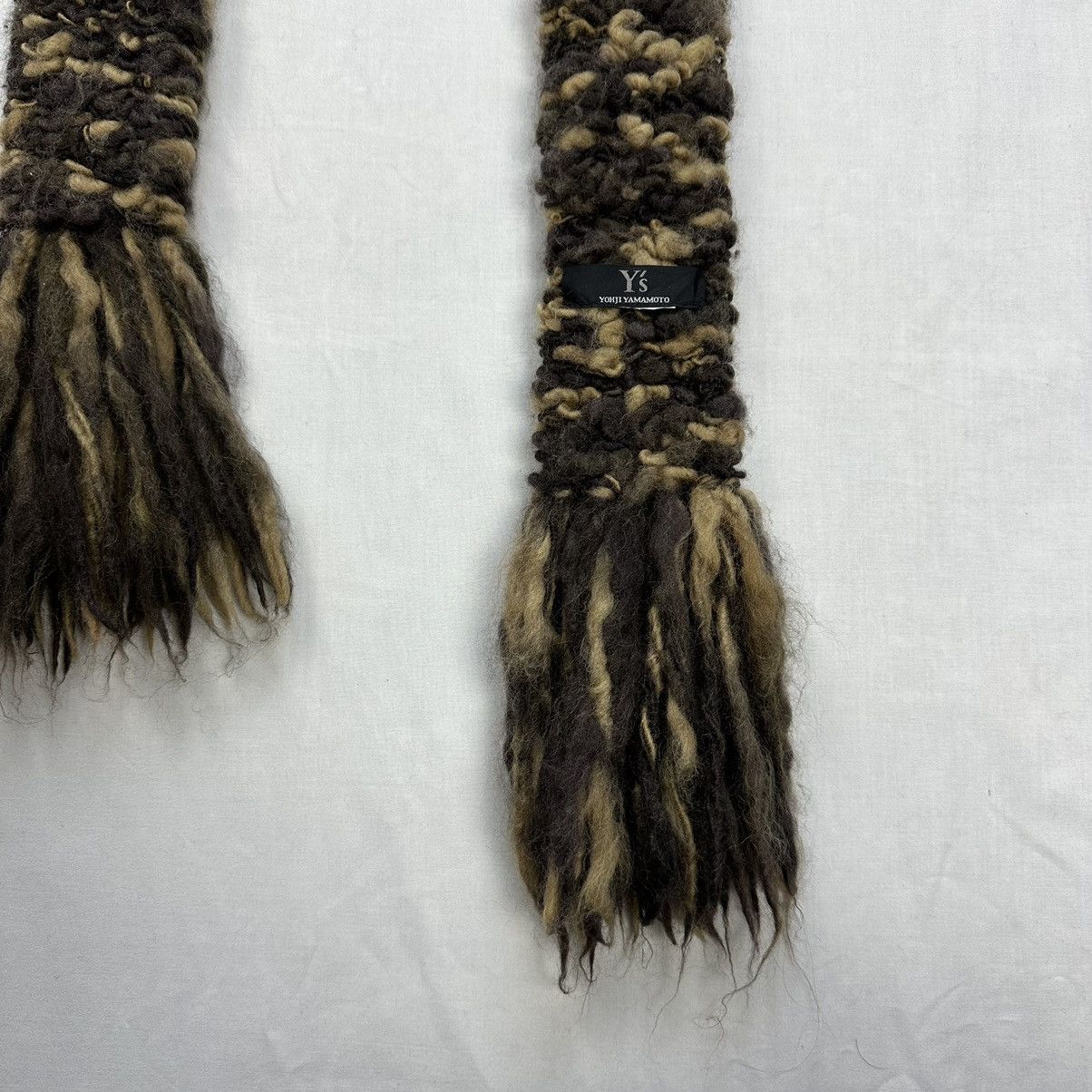 Yohji Yamamoto Y’s By Yohji Yamamoto Chunky Knit Scarf With Fringe Size ONE SIZE - 4 Thumbnail