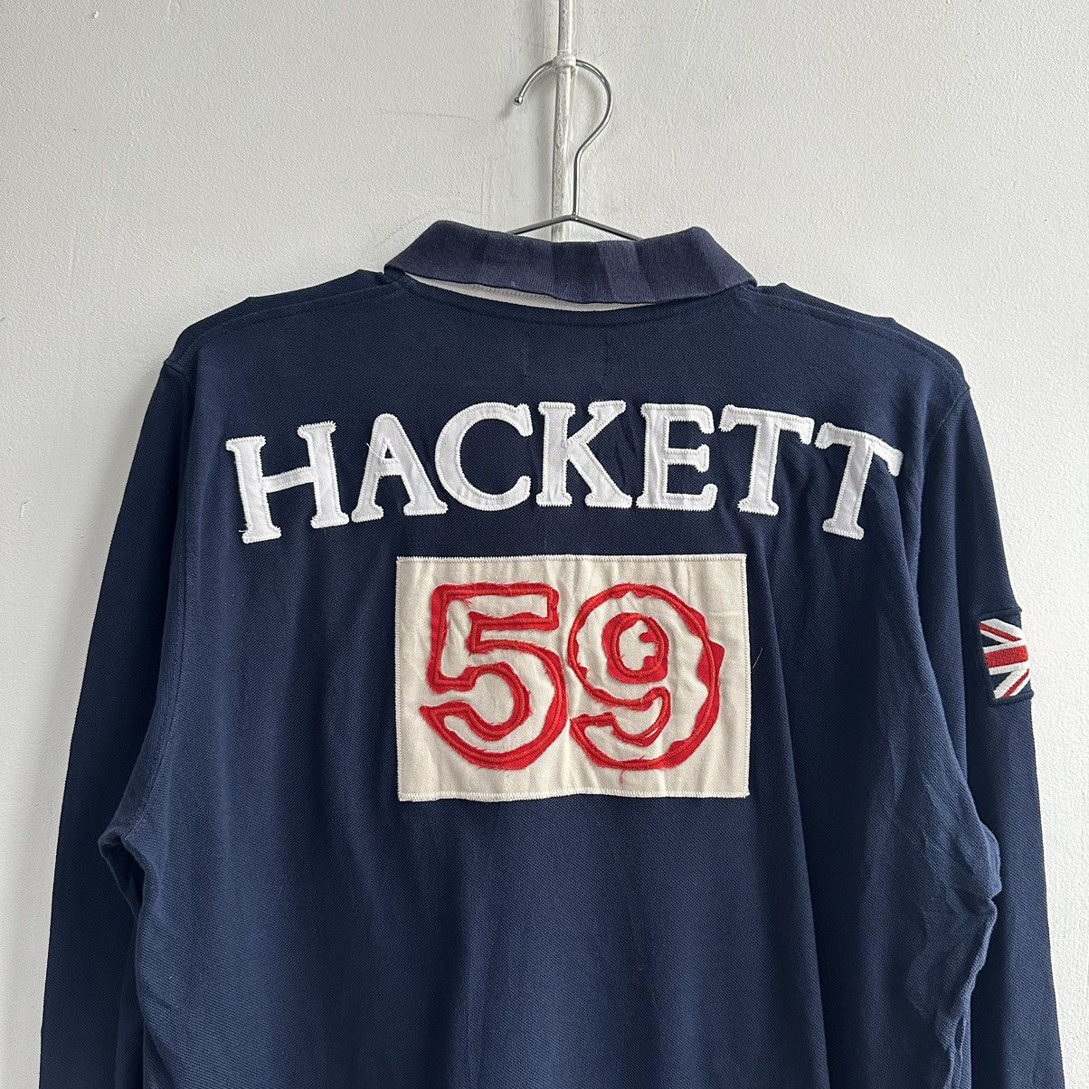 Hackett × Vintage HACKETT ASTON MARTIN VINTAGE GREAT BRITAIN RUGBY POLO LONG Size US XL / EU 56 / 4 - 7 Thumbnail