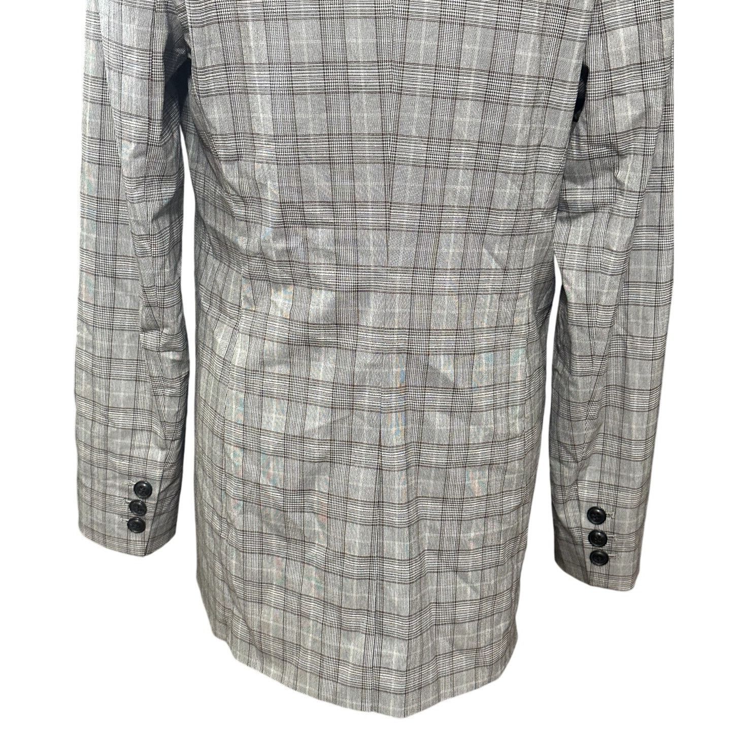 Nordstrom Nordstrom Women's Gray Plaid Single Button Blazer M NWOT Size M / US 6-8 / IT 42-44 - 6 Thumbnail