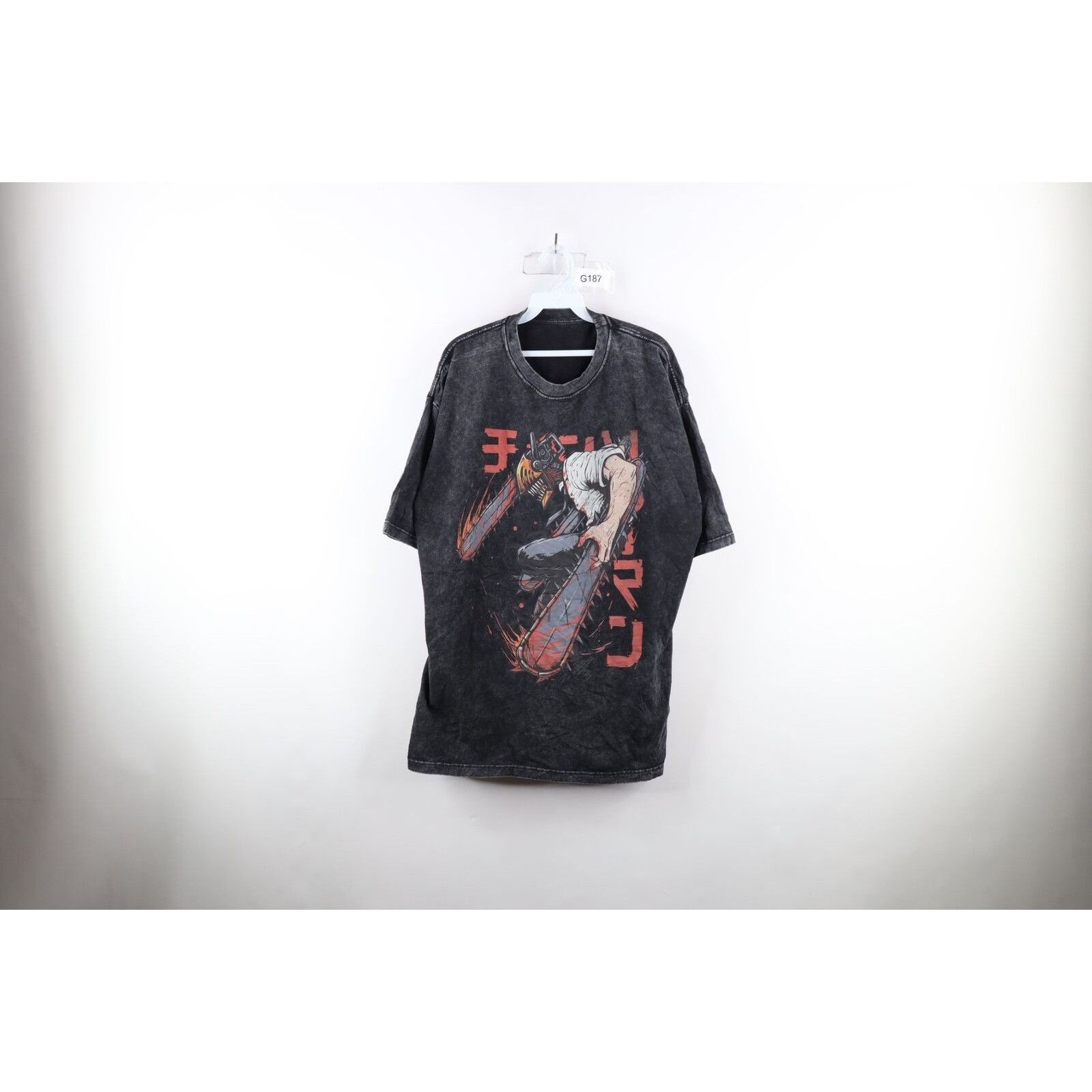 Vintage Streetwear Denji Chainsaw Man Anime Manga T-Shirt A