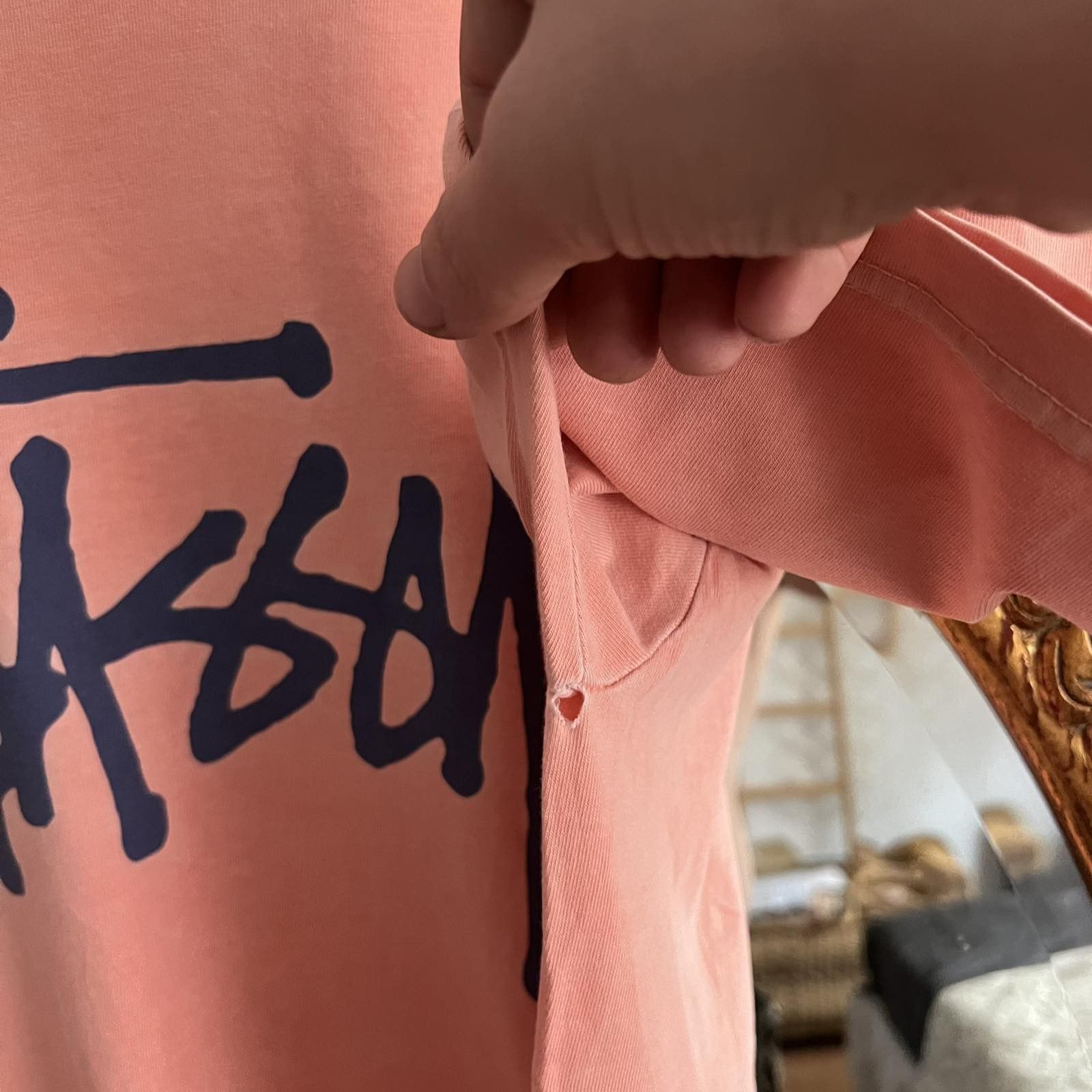 Stussy Stussy Orange Tee Sz L Size US L / EU 52-54 / 3 - 7 Thumbnail