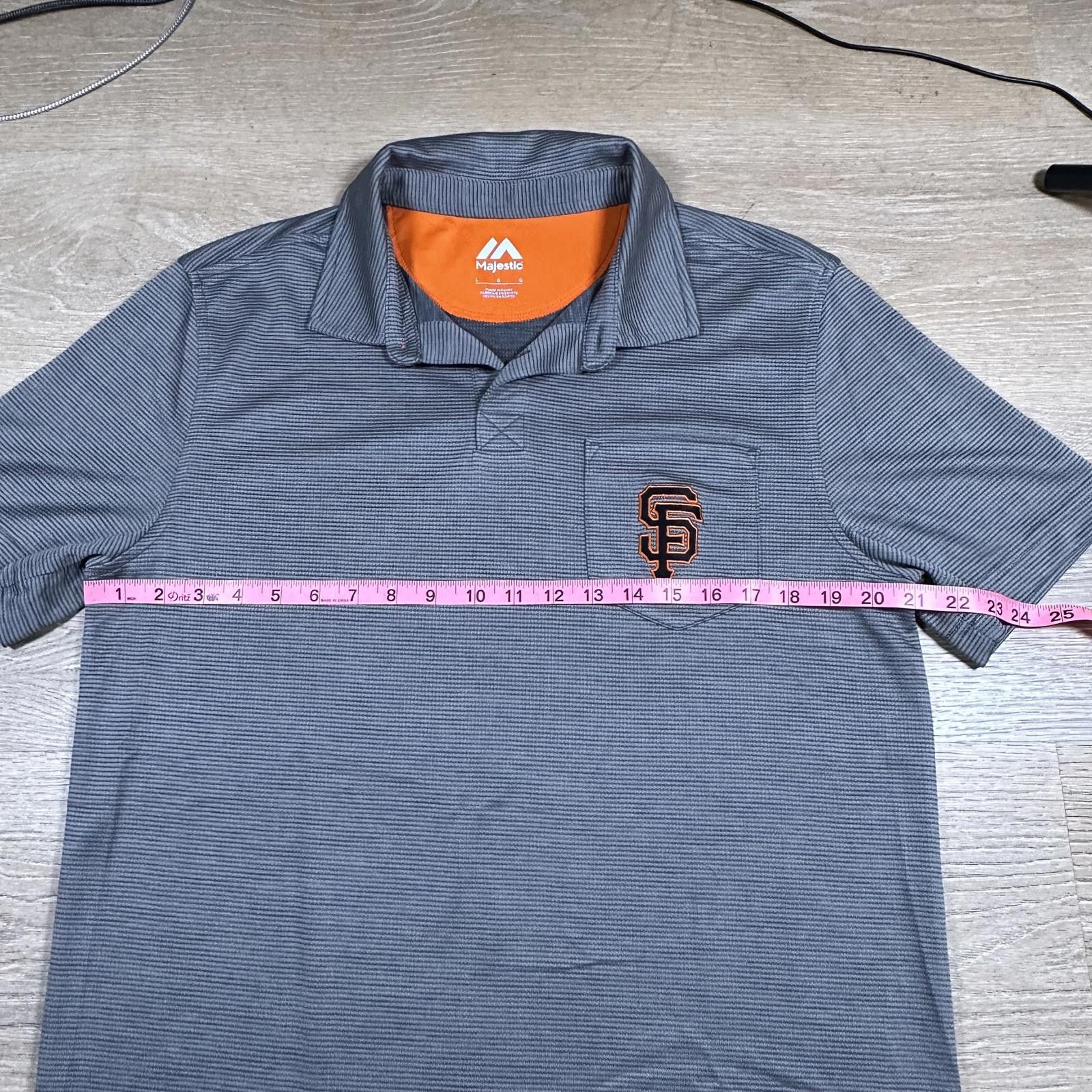 Majestic Majestic Mens Polo L Gray San Francisco Giants Logo Size US L / EU 52-54 / 3 - 4 Thumbnail