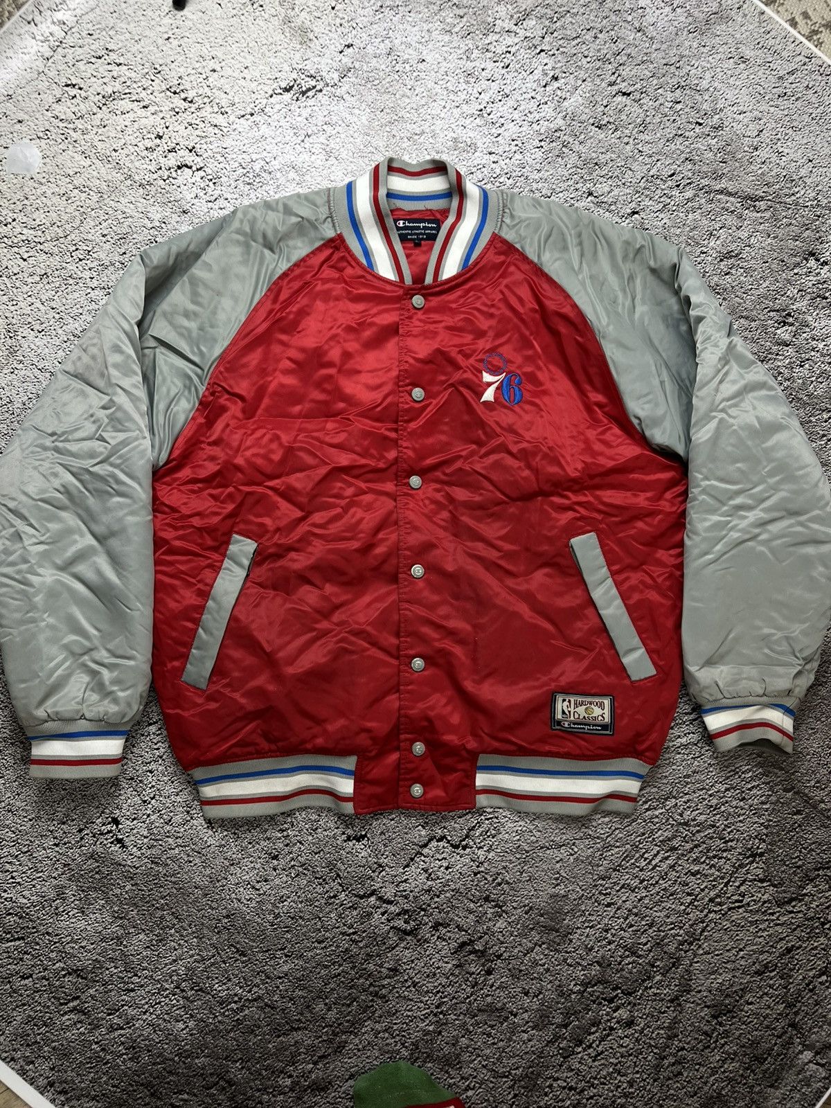 Champion Early 00’s Philadelphia 76ers sixers champion bomber jacket Size US L / EU 52-54 / 3 - 2 Thumbnail