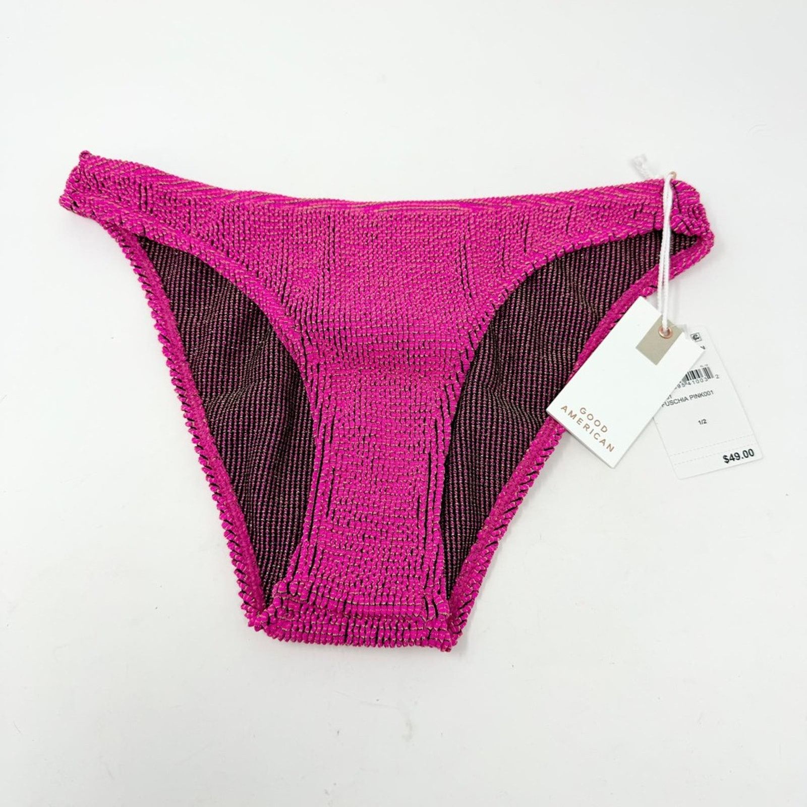 Good American Good American Always Fits Sculpt Bikini Bottoms Pink 1/2 S/M Size ONE SIZE - 2 Thumbnail