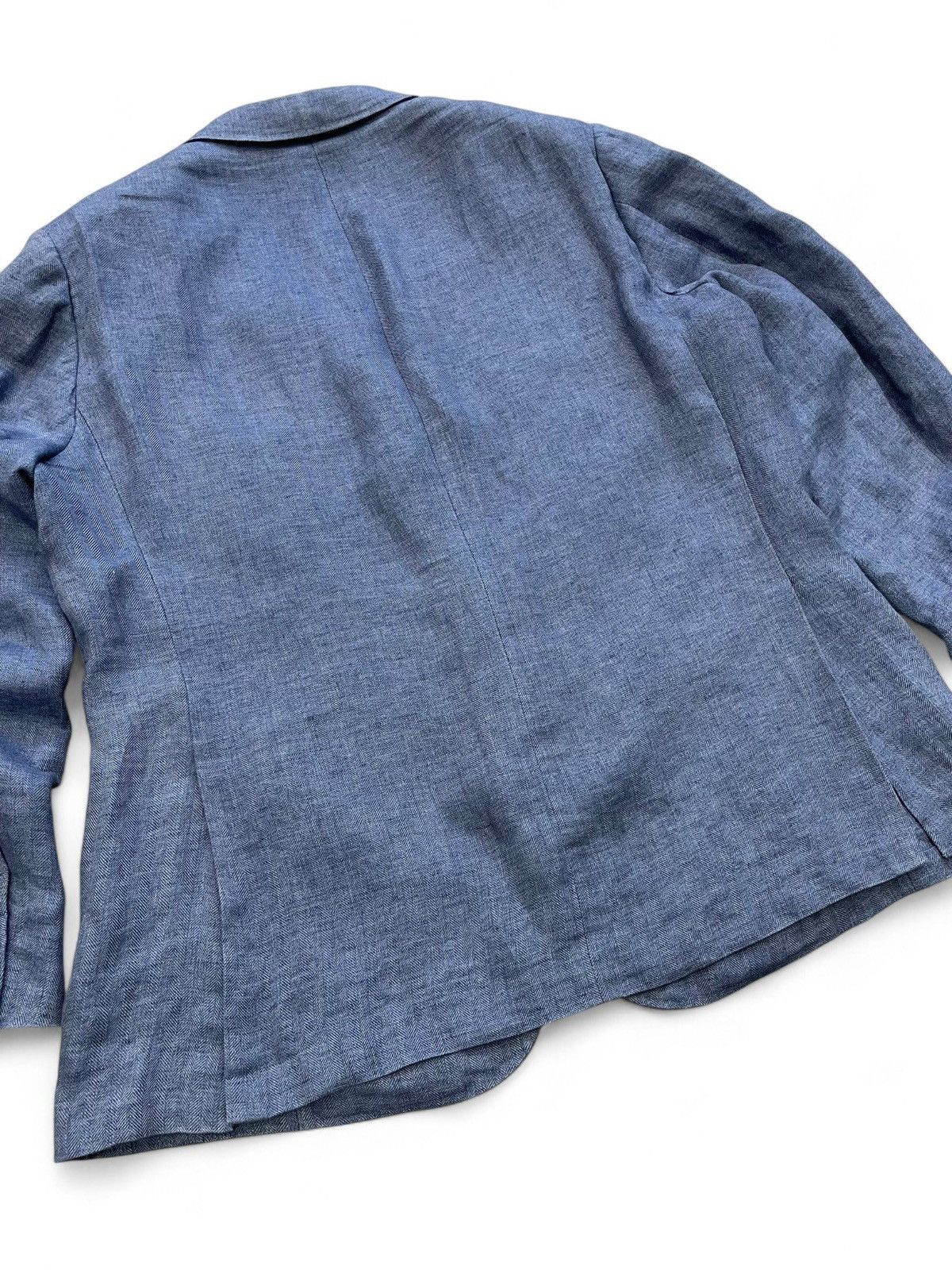 Loro Piana Loro piana blue linen blazer jacket italian luxury classic Size 48L - 8 Thumbnail