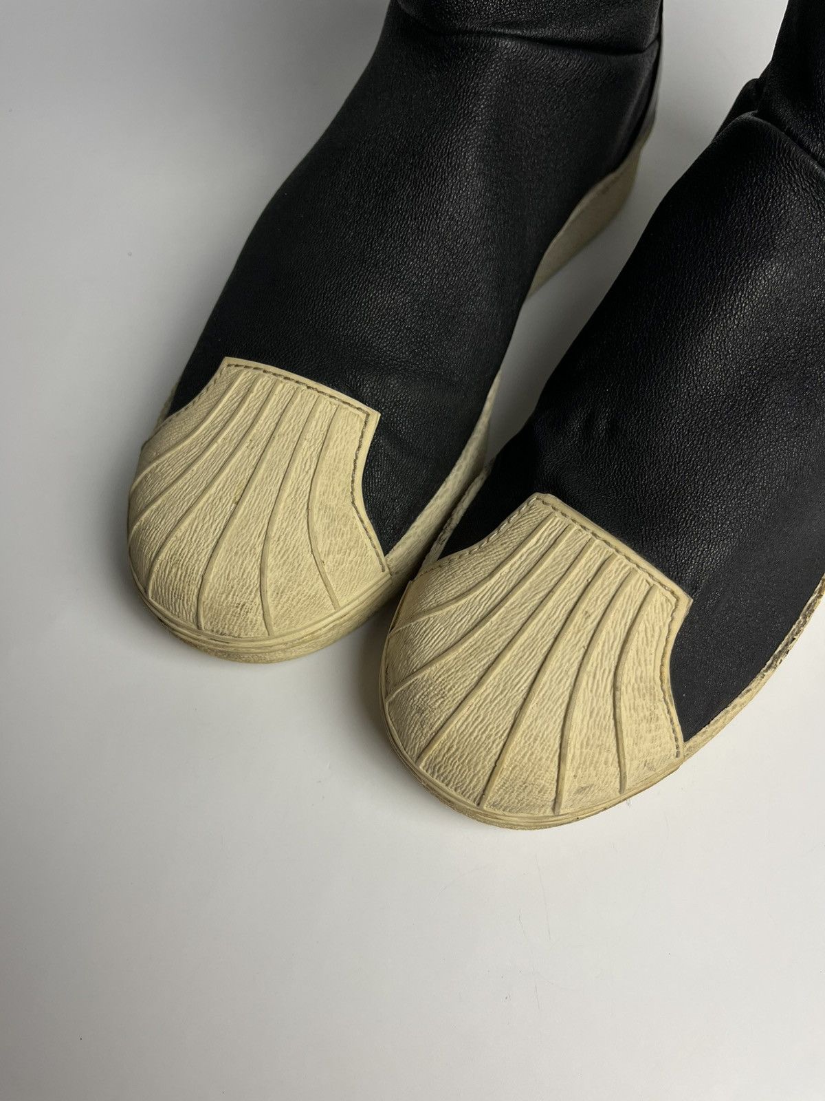 Adidas × Rick Owens Rick Owens x Adidas Superstar Stretch Boot - Black Leather Size US 9 / EU 42 - 9 Thumbnail