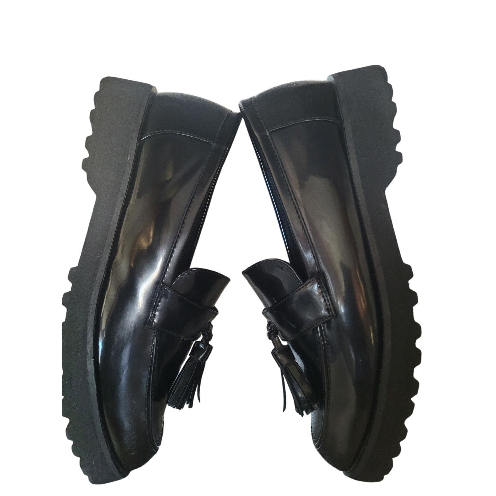 Jones New York Jones New York Women Black Loafers Tassels 1" Heel Sz 9 Size US 9 / IT 39 - 4 Thumbnail