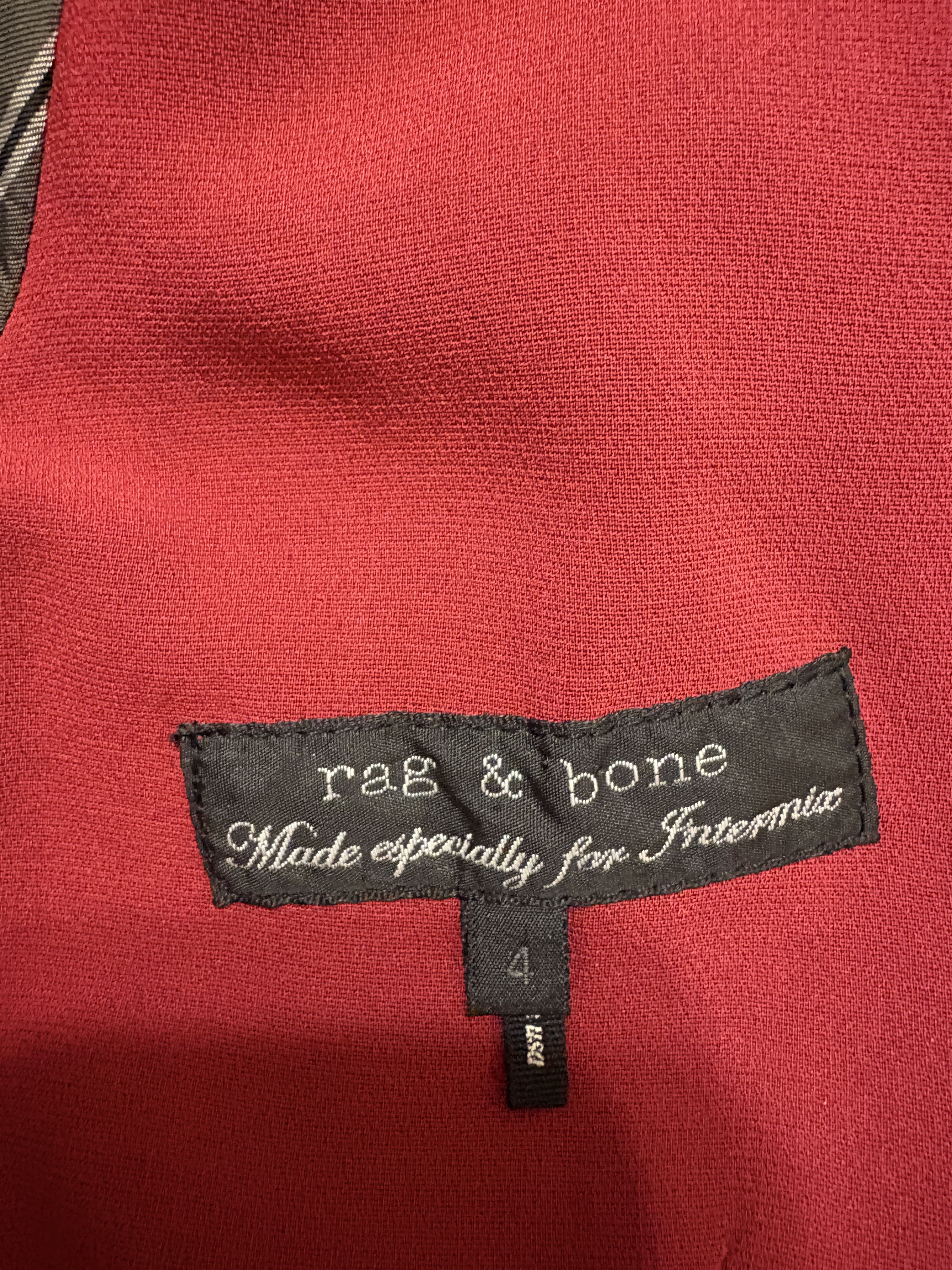 Rag & Bone Rag & Bone Burgundy Shawl Collar Blazer – Size S Size S / US 4 / IT 40 - 4 Thumbnail