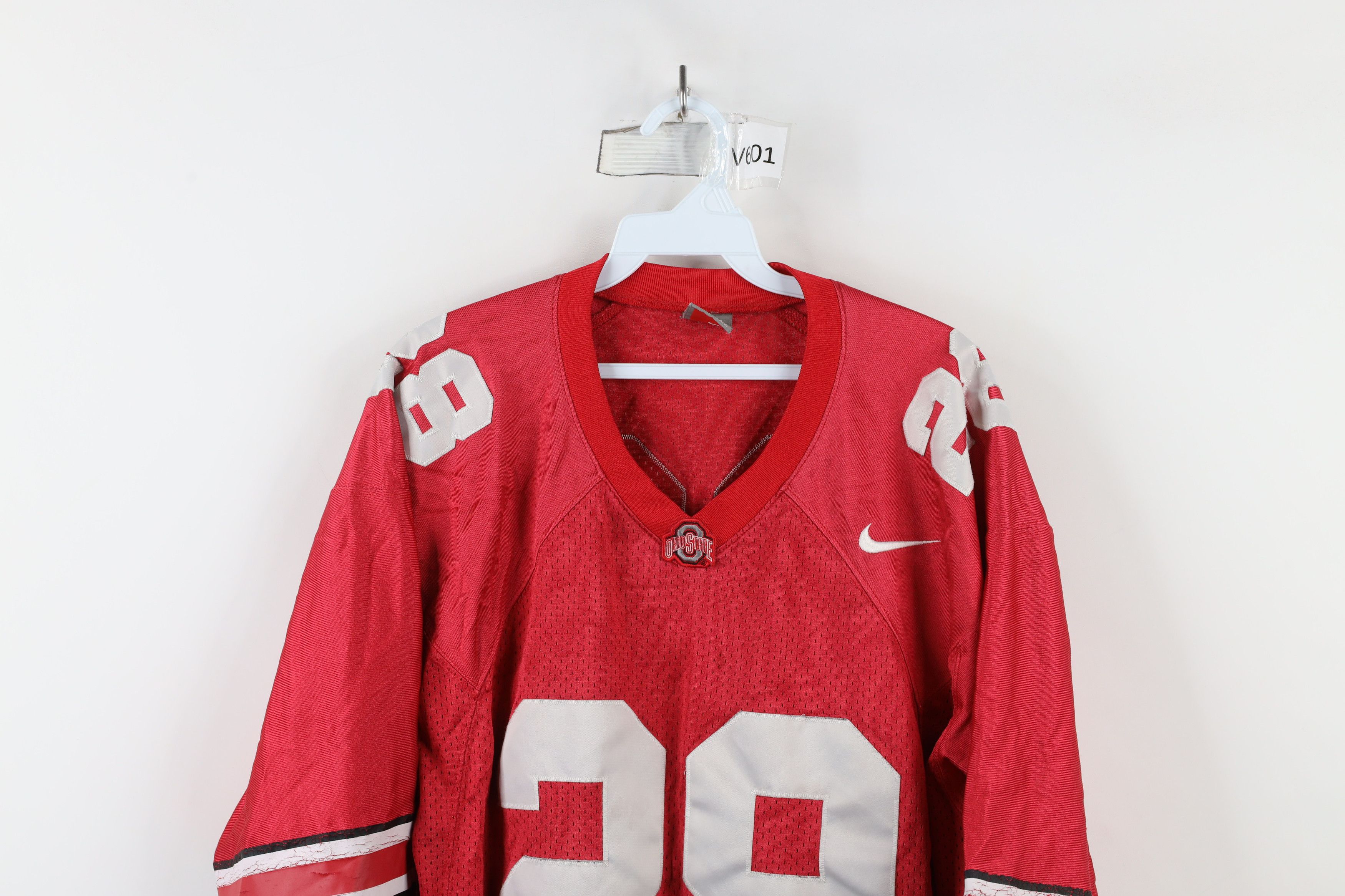 Nike × Vintage Vintage Nike Ohio State University Football Jersey Red #28 Size US L / EU 52-54 / 3 - 2 Thumbnail