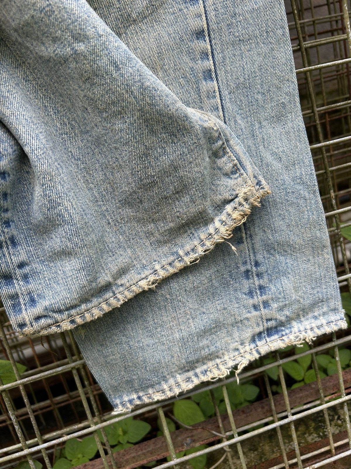 Levi's × Vintage 70's THRASHED Levi's 6 Reconstructed Repair Denim Size US 33 - 18 Thumbnail