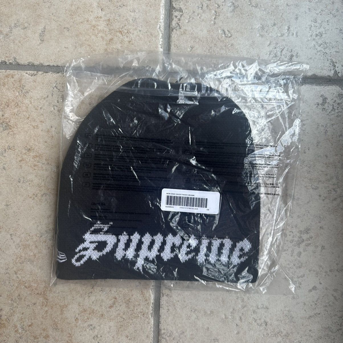 New Era × Supreme Supreme New Era Ghostface Beanie Black Size ONE SIZE - 2 Thumbnail