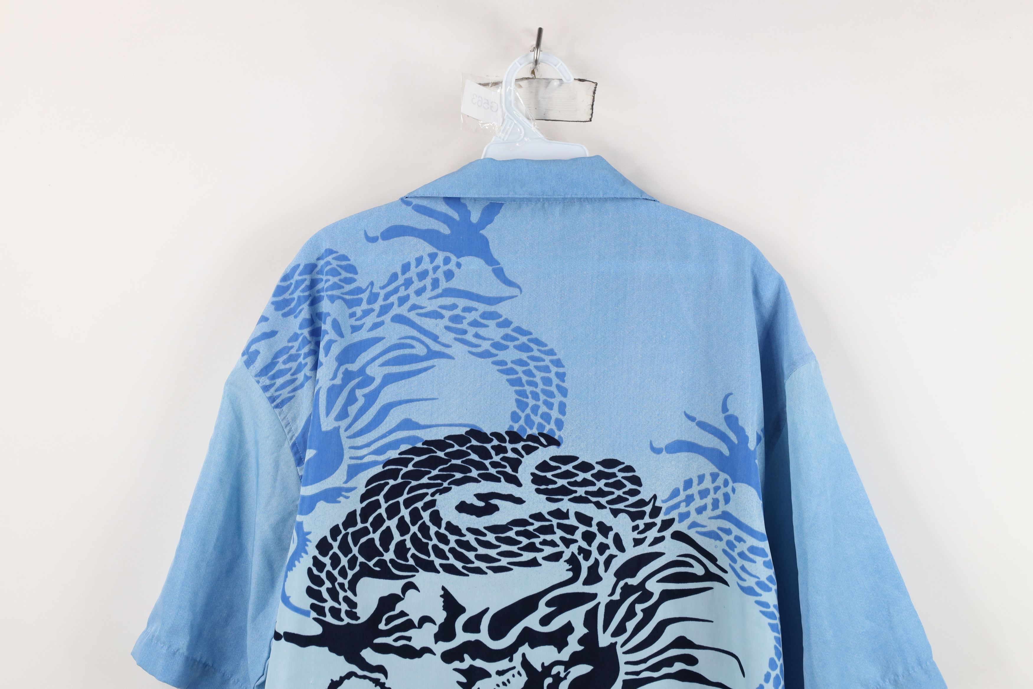 Vintage Vintage 90s Y2K Streetwear Dragon Looped Collar Button Shirt Size US L / EU 52-54 / 3 - 13 Thumbnail