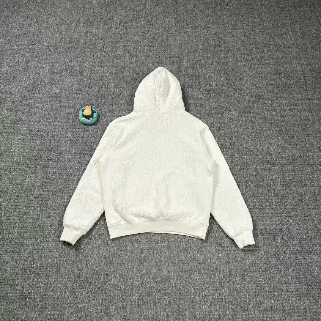 Dior white hooded sweatshirt with towel print. Size US M / EU 48-50 / 2 - 2 Thumbnail