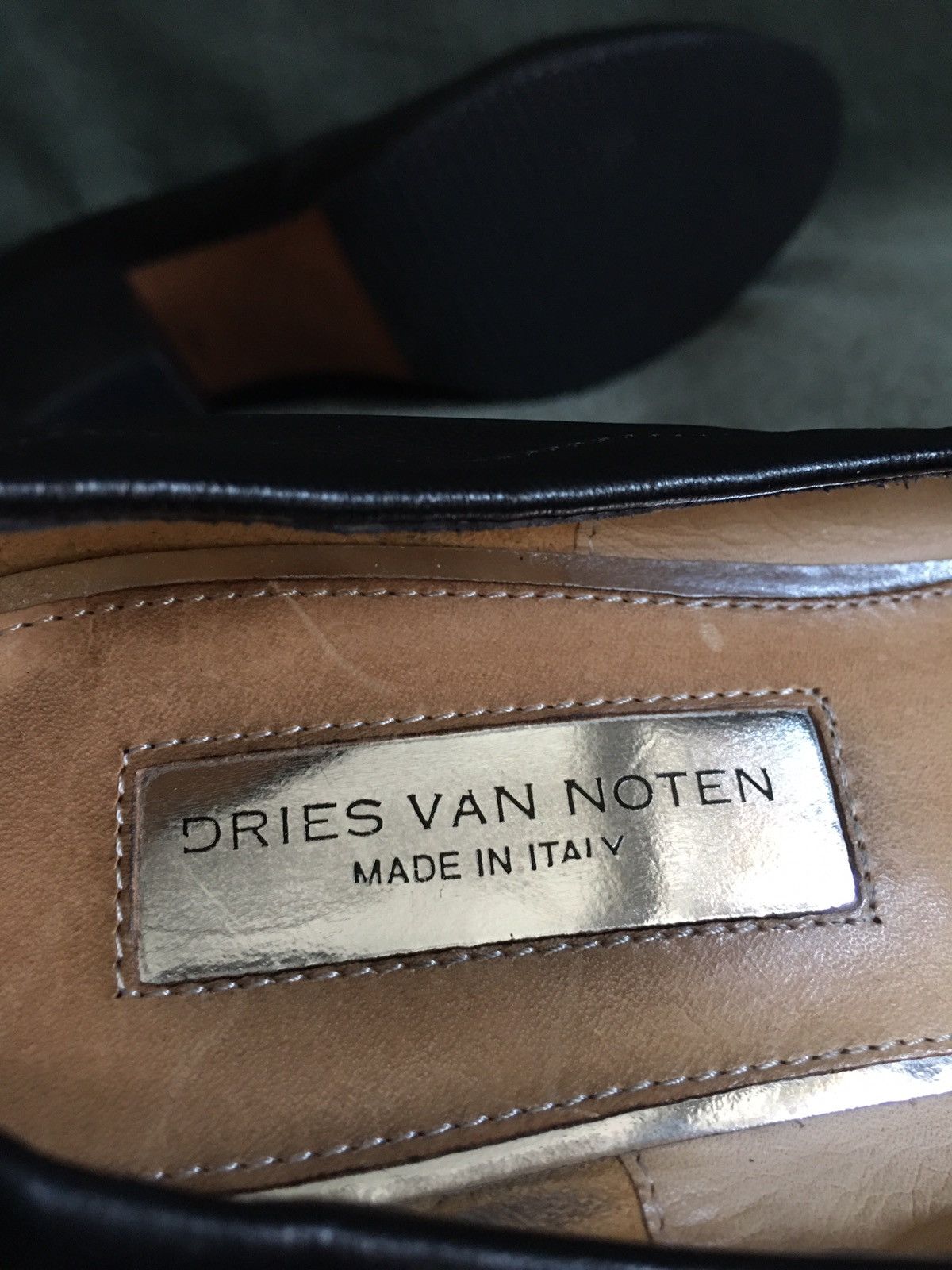 Dries Van Noten Dries Van Noten Black Leather Heels Size 37.5 Pump Heels Size US 7.5 / IT 37.5 - 12 Thumbnail