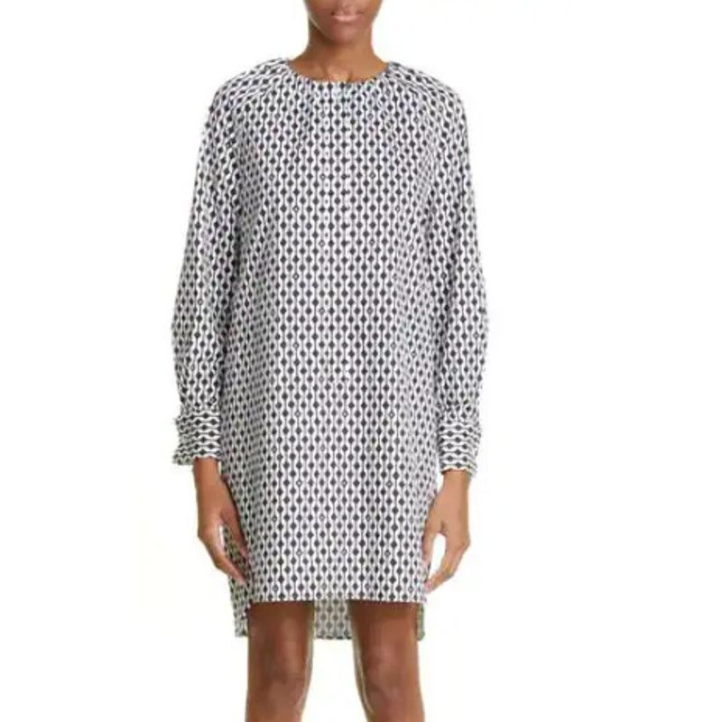 Max Mara Max Mara NWOT Nievo Geometric Print Cotton Tunic Dress Size S / US 4 / IT 40 - 7 Thumbnail
