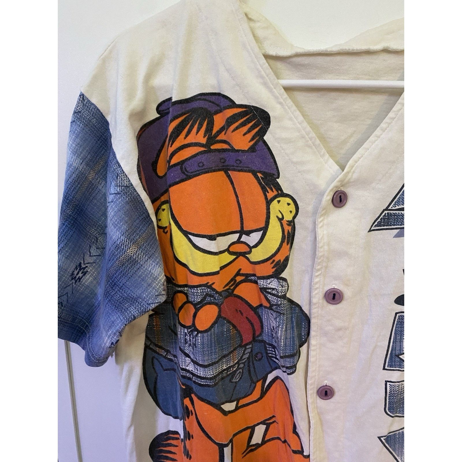 Other Vintage 1990s Garfield Shirt Freeze New York Size US L / EU 52-54 / 3 - 2 Thumbnail