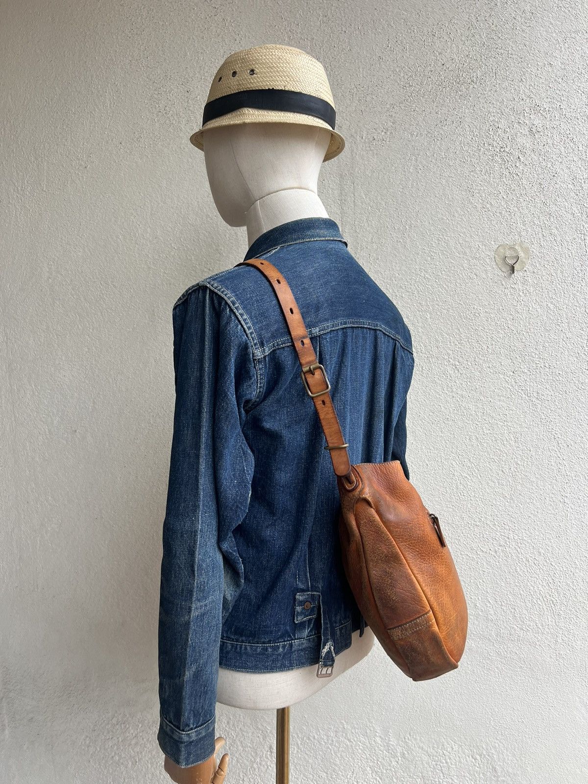 Leather Trashed Style Craft Japan Distress Muddy Patina Leather Bag Size ONE SIZE - 5 Thumbnail