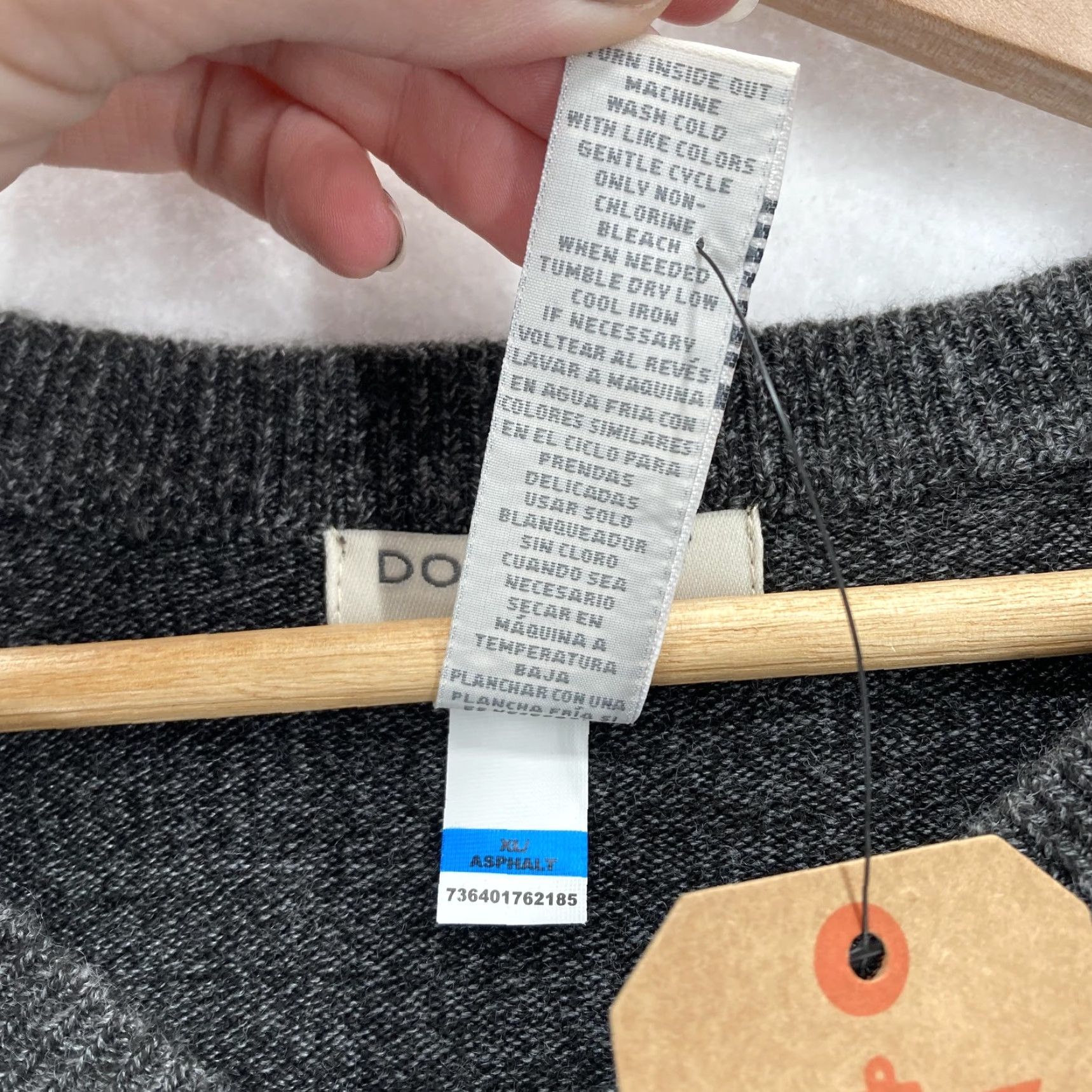 Dockers Dockers Sweater Mens XL Gray Asphalt Crewneck Knit Pullover Easy Care NWT Vintage No Size US XL / EU 56 / 4 - 3 Thumbnail