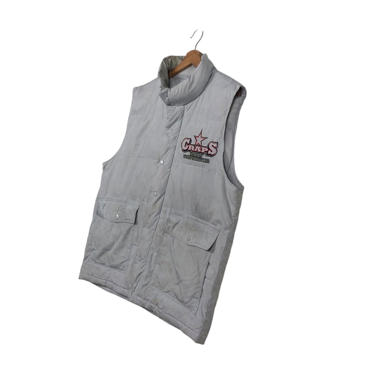 Japanese Brand 📌Vintage Biker Vest Jacket Puffer Craps Big Logo Size US L / EU 52-54 / 3 - 5 Thumbnail