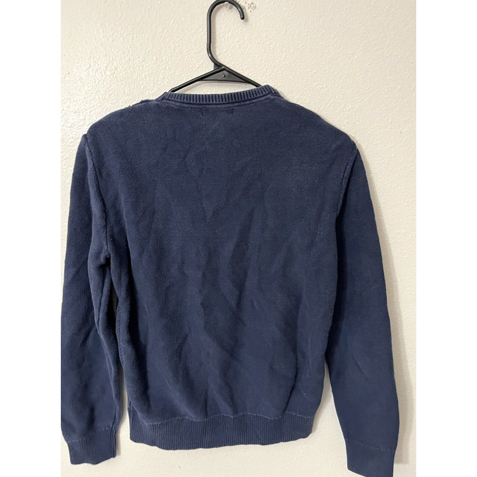 Gap Gap Cable Knit Sweater Womens S Navy Blue Cotton Blend Crew Neck Long Sleeve Pullover Knit All Seasons Warm & Cozy Womens Size S / US 4 / IT 40 - 2 Thumbnail