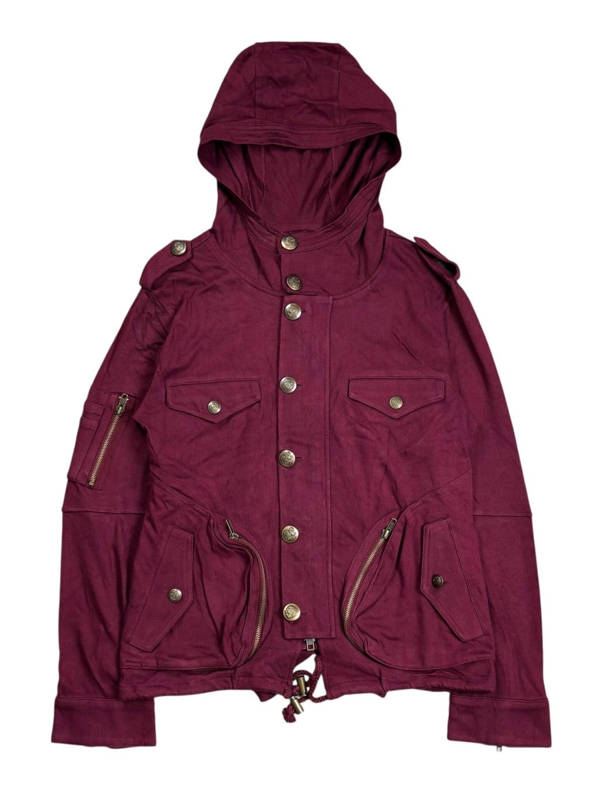 Tornado Mart 2000s Normanbros - Red Wine Apocalypse Army Jacket Size US M / EU 48-50 / 2 - 1 Thumbnail