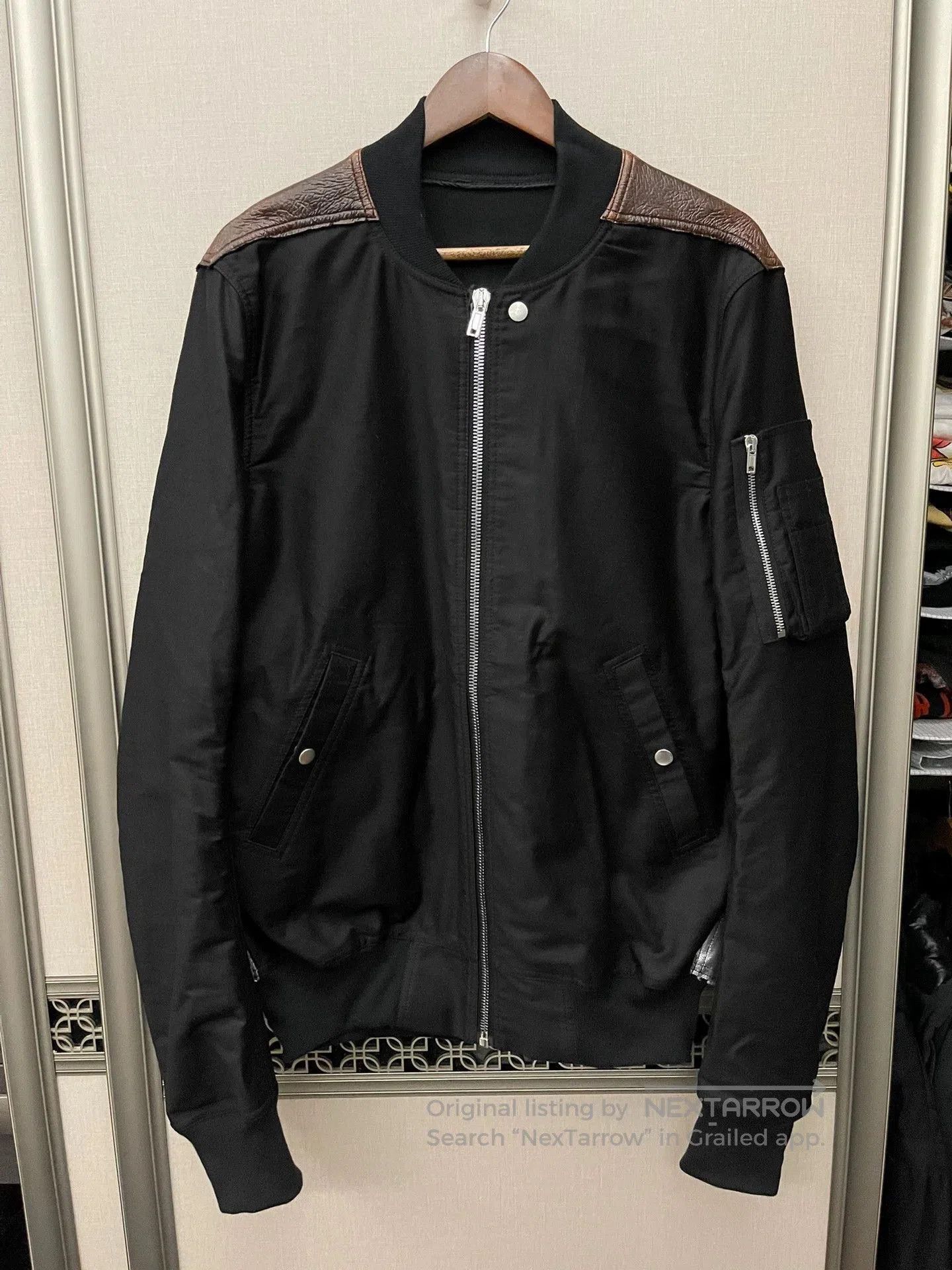 Rick Owens Multi Color Leather Panel Bomber Jacket. Size US M / EU 48-50 / 2 - 2 Thumbnail
