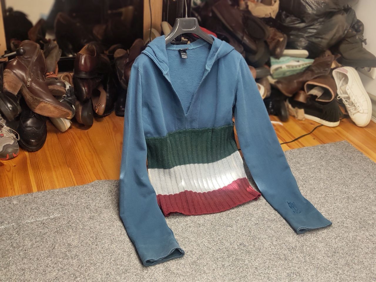Diesel × Vintage Vintage Diesel Y2K style combination hoodie Long sleeve Size L / US 10 / IT 46 - 18 Thumbnail