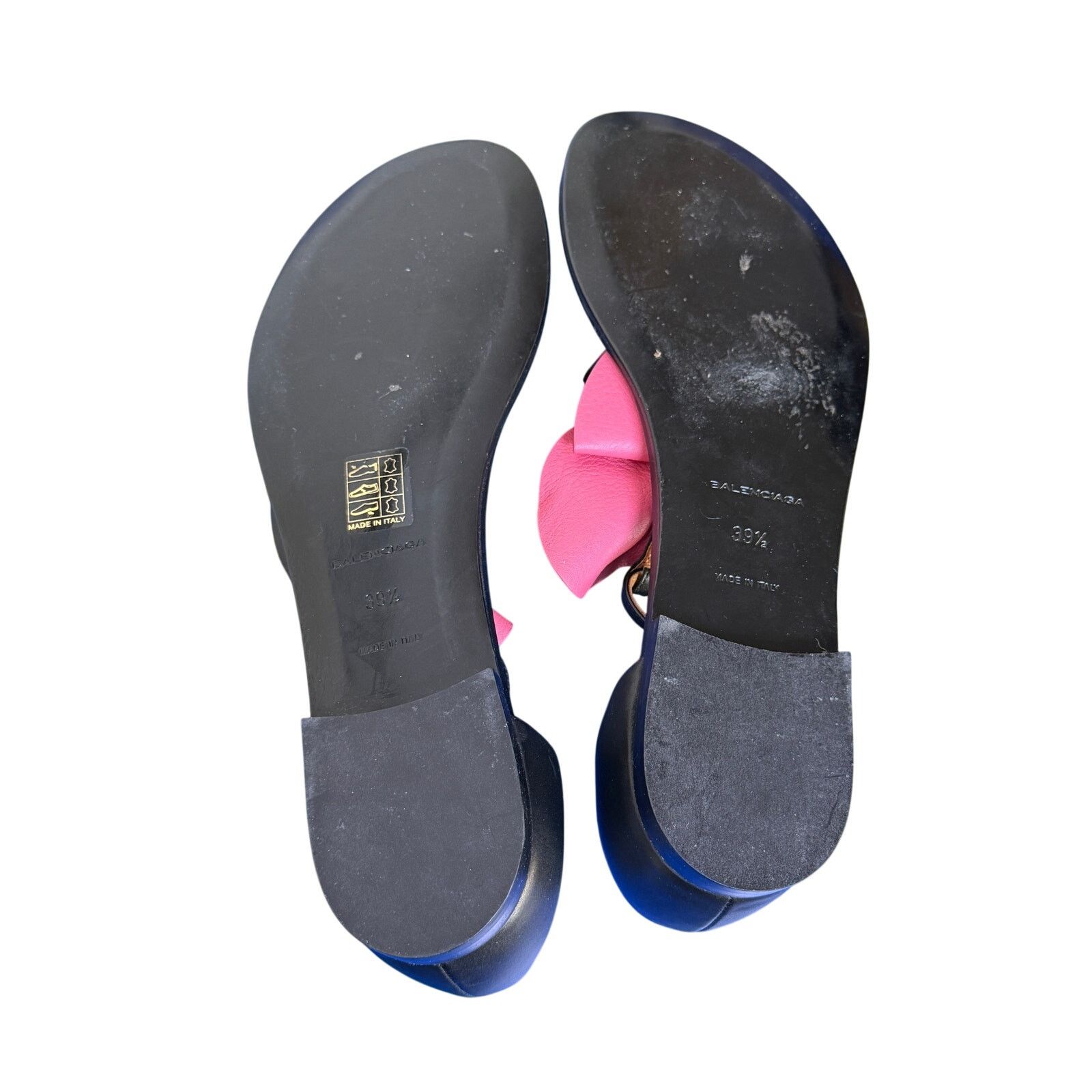 Balenciaga Balenciaga Women's Black Leather Sandals Size US 9.5 / IT 39.5 - 5 Thumbnail