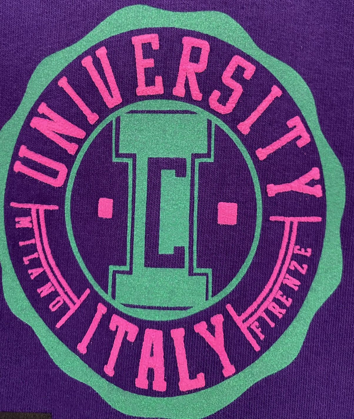 Vintage Vintage 90’s University of Italy Sweatshirt Women’s Size XL Size XL / US 12-14 / IT 48-50 - 3 Thumbnail