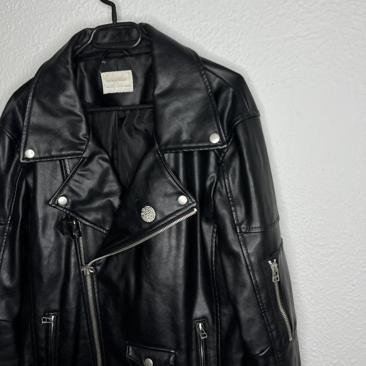 Zara Zara Ramones Leather Jacket Biker Moto Motorcycle Style Y2K Size US L / EU 52-54 / 3 - 4 Thumbnail