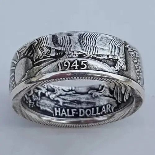 Other New US 1945 HALF DOLLAR Men Rings Size ONE SIZE - 3 Thumbnail