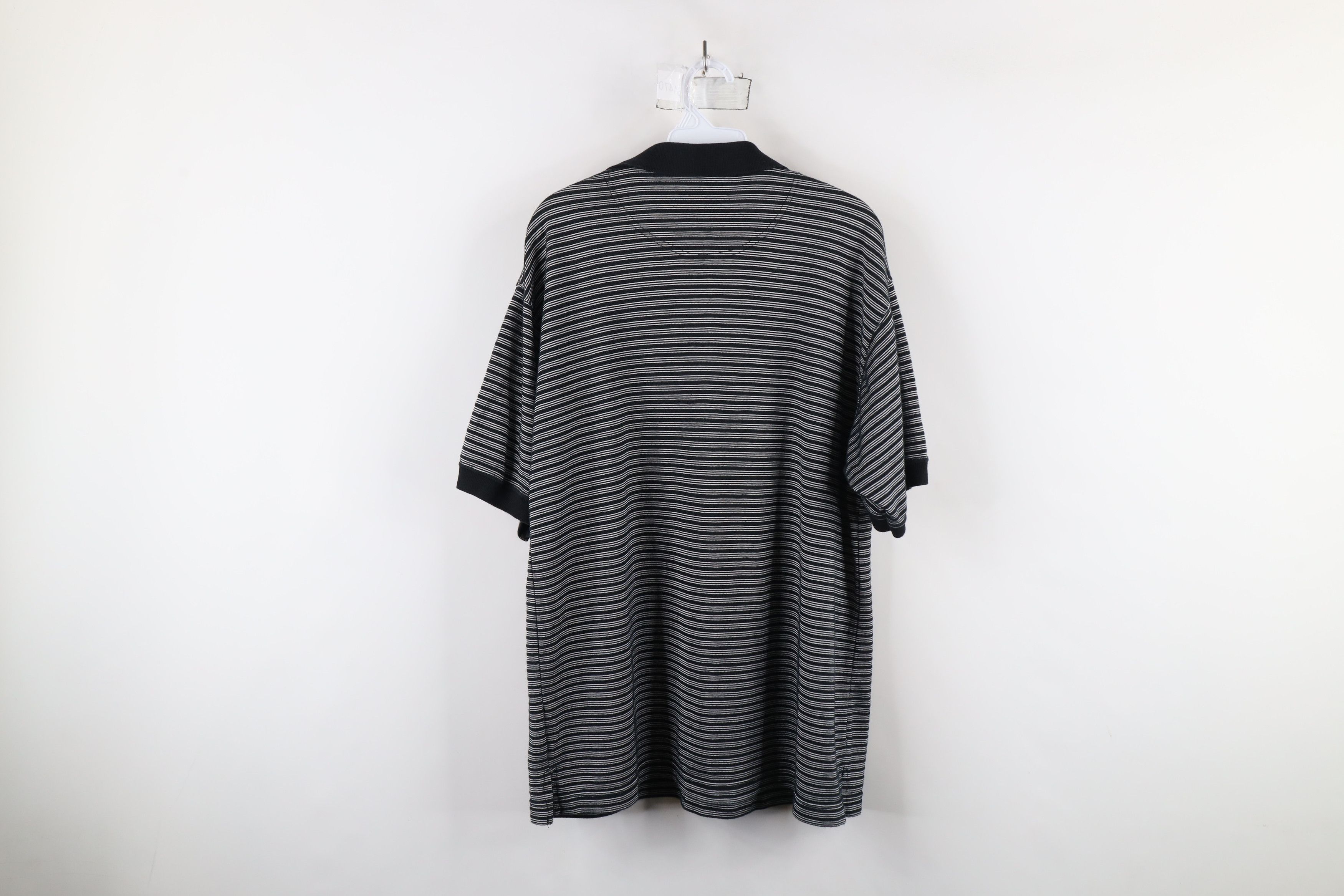 Vintage Vintage 90s Streetwear Striped Baggy Fit Polo Shirt Black Size US S / EU 44-46 / 1 - 9 Thumbnail