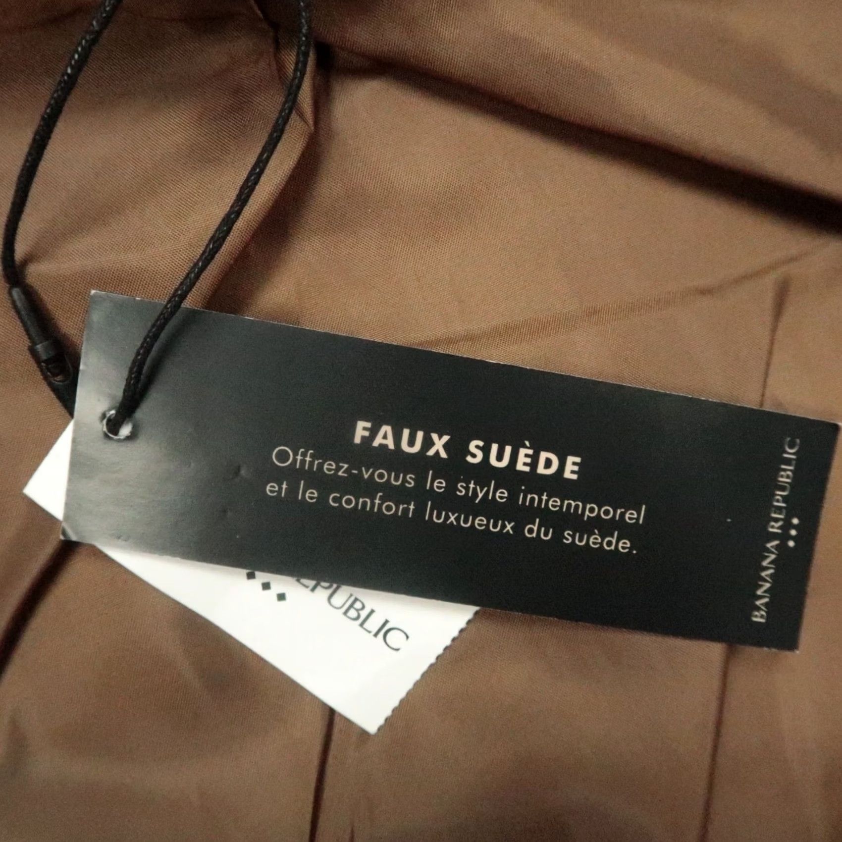 Banana Republic VINTAGE Banana Republic Jacket Mens XL Brown Rocco Faux Vegan Suede Bomber NWT Size US XL / EU 56 / 4 - 4 Thumbnail