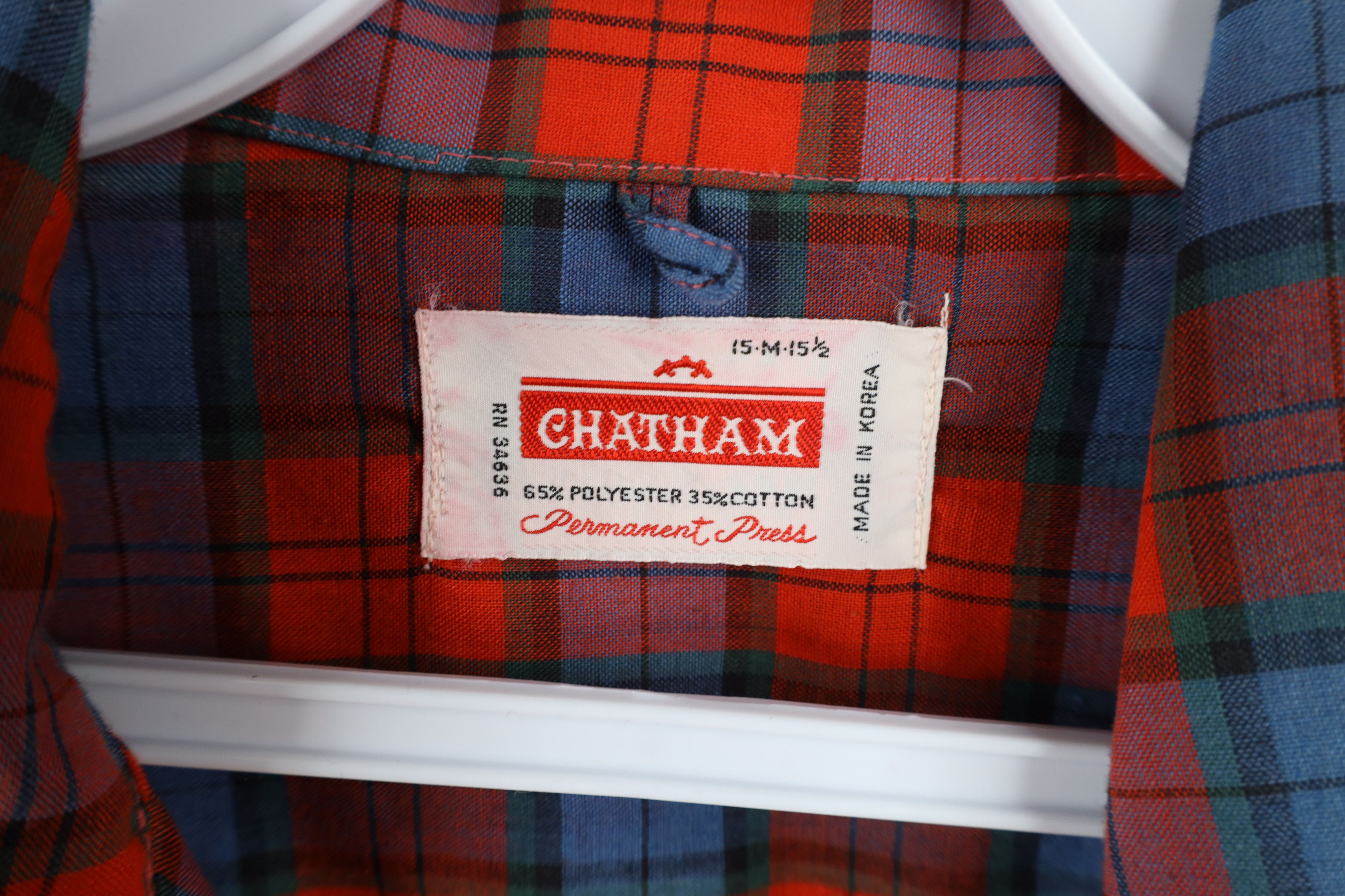 Vintage Vintage 60s 70s Rockabilly Collared Button Shirt Red Plaid Size US M / EU 48-50 / 2 - 8 Thumbnail
