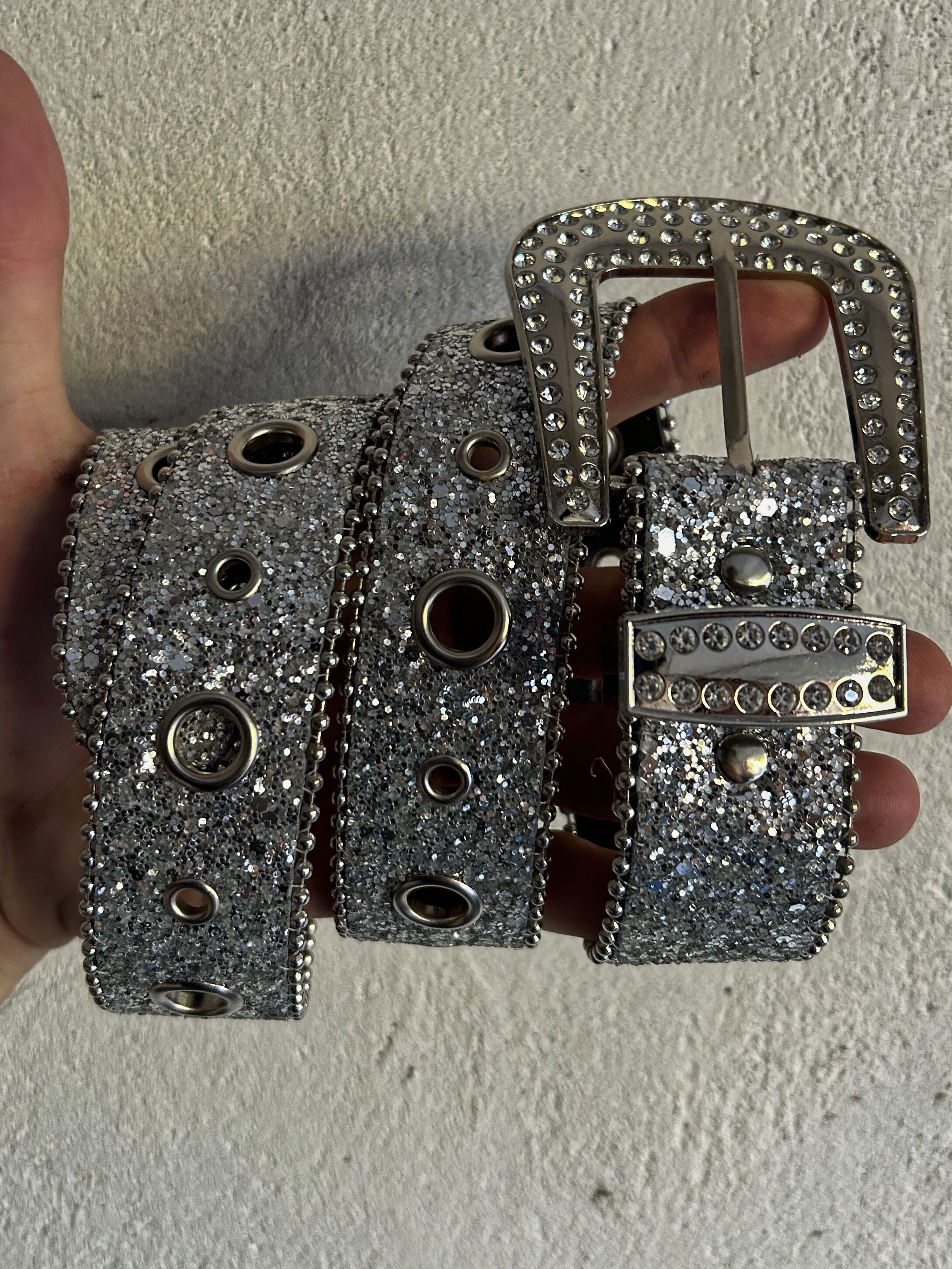 Designer Vintage Japanese Style BB Simon Diamonds Style Belt 90s Size ONE SIZE - 1 Thumbnail