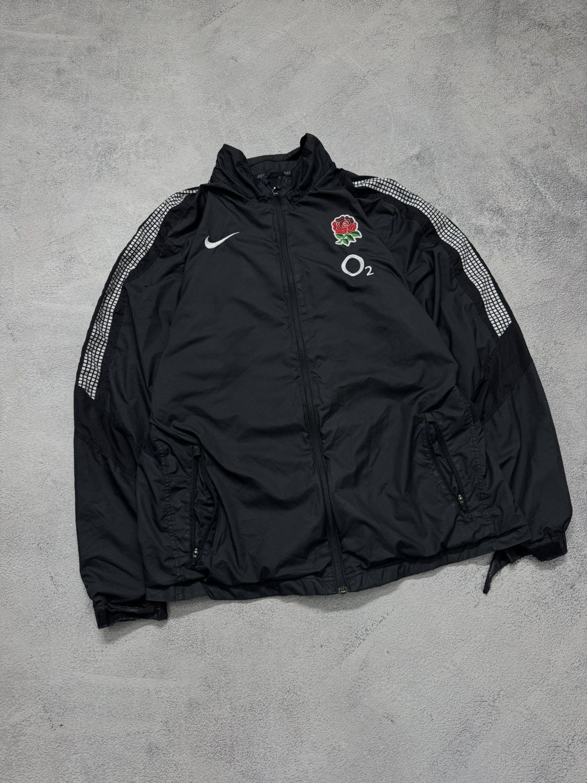 Nike Vintage Nike England O2 Rugby Full Zip Jacket Rose Size US L / EU 52-54 / 3 - 3 Thumbnail