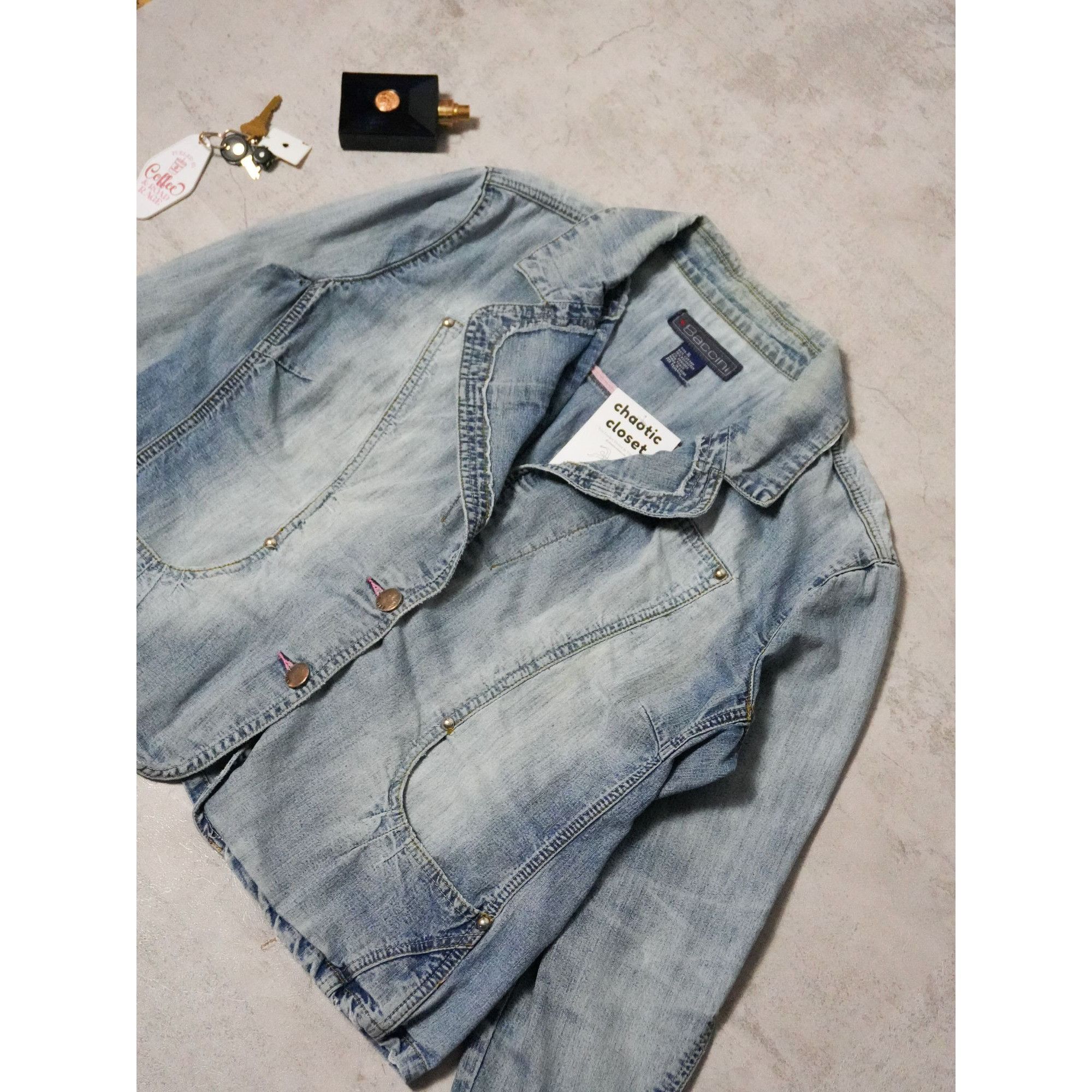 Other Y2k Baccini Denim Jacket Size XL / US 12-14 / IT 48-50 - 2 Thumbnail