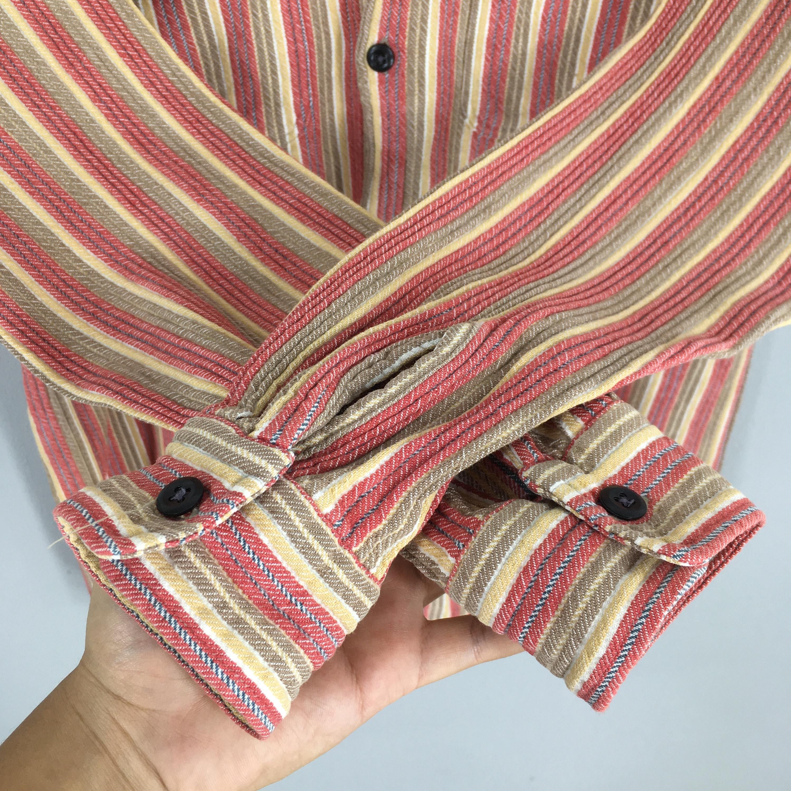 Flannel × Vintage Vintage 80s Pear Diver Vertical Stripes Flannel Shirt Medium Size US M / EU 48-50 / 2 - 4 Thumbnail