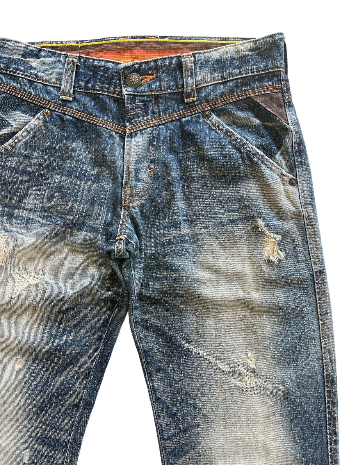 Japanese Brand Edwin Distressed Rusty Denim Size US 30 / EU 46 - 6 Thumbnail