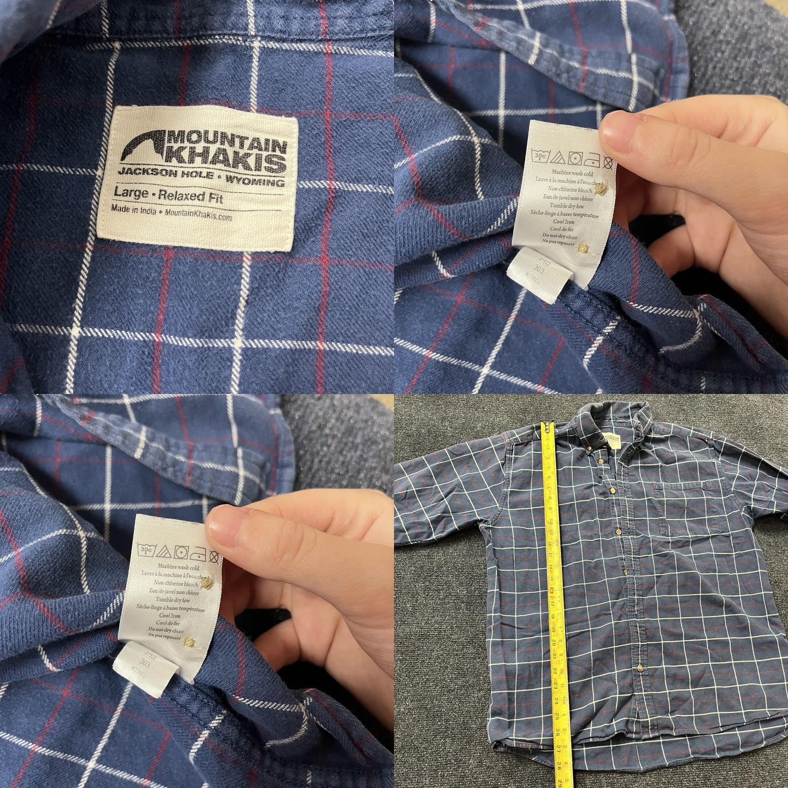 Mountain Khakis Mountain Khakis Shirt Mens Large Blue Plaid Flannel Button Down Relaxed Fit Size US L / EU 52-54 / 3 - 8 Thumbnail