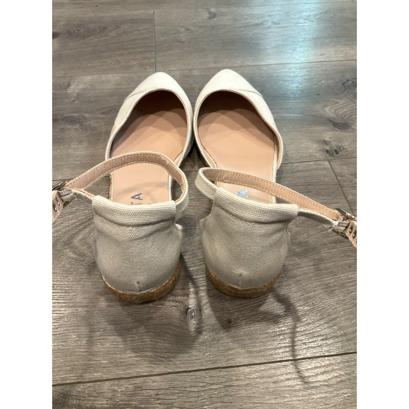 Pinko Viscata Canvas Espadrille White & Pink Size 8.5 Women Close Toe Buckle Wedge Heel Casual Party Wedding Bohemian Nature Espadrille Size US 8.5 / IT 38.5 - 7 Thumbnail
