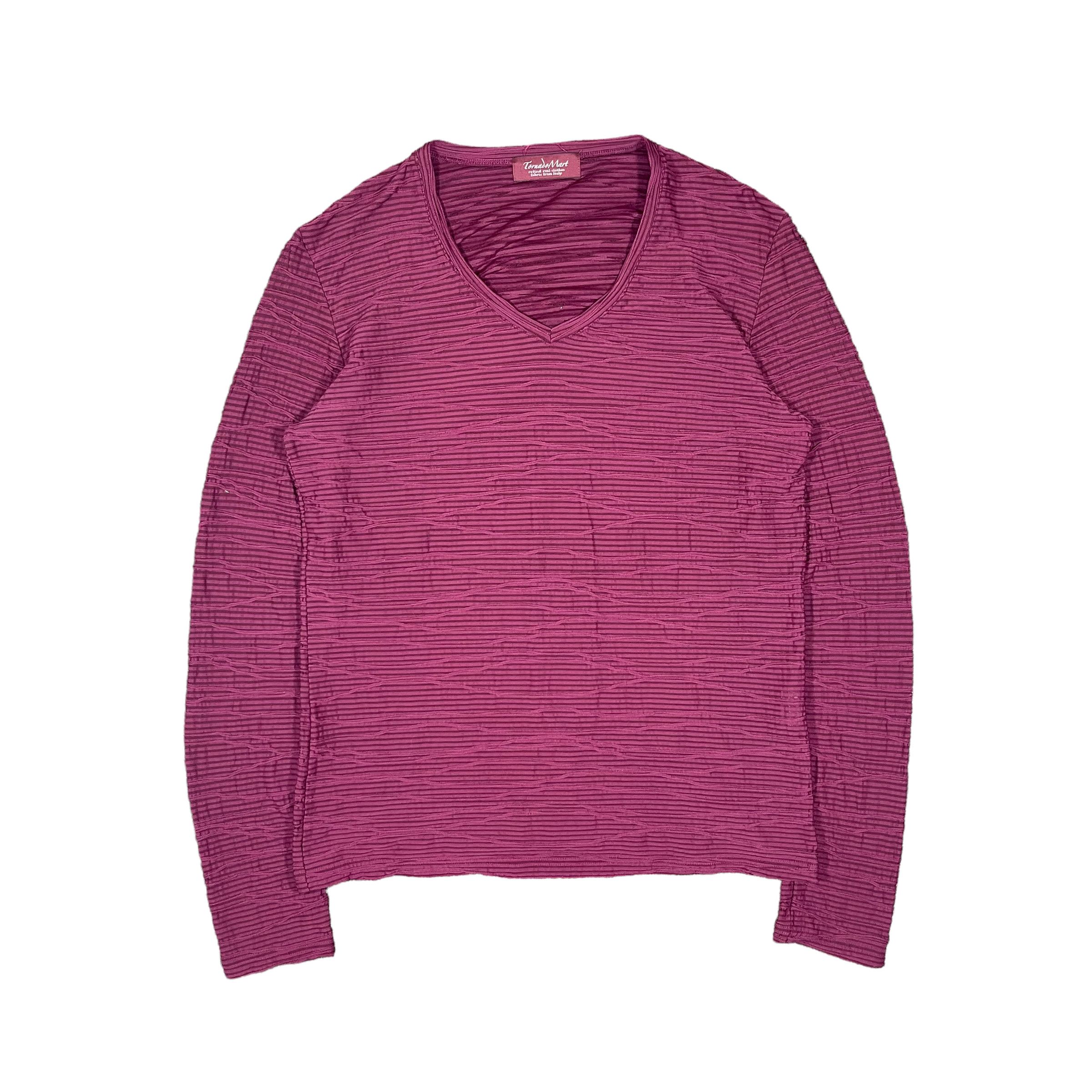 If Six Was Nine × Le Grande Bleu (L.G.B.) × Tornado Mart Tornado Mart Pleated Wavy Textured Punk Shirt Size US M / EU 48-50 / 2 - 1 Thumbnail