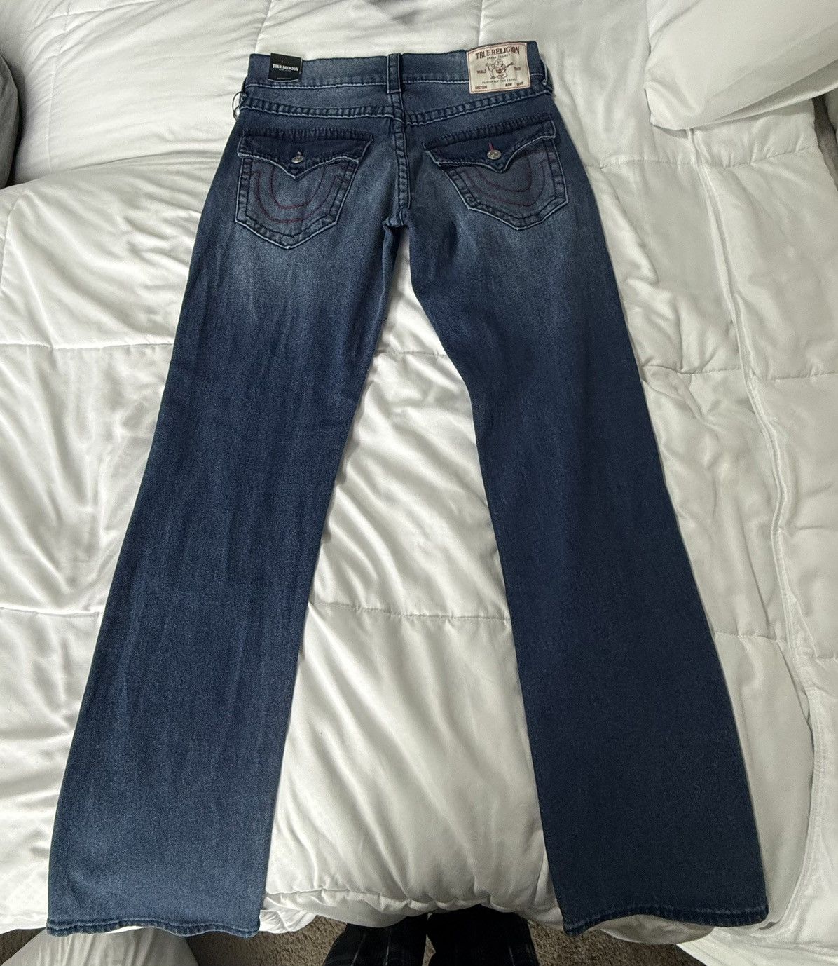 True Religion True Religion Ricky Straight Relaxed Jeans Size US 32 / EU 48 - 2 Thumbnail