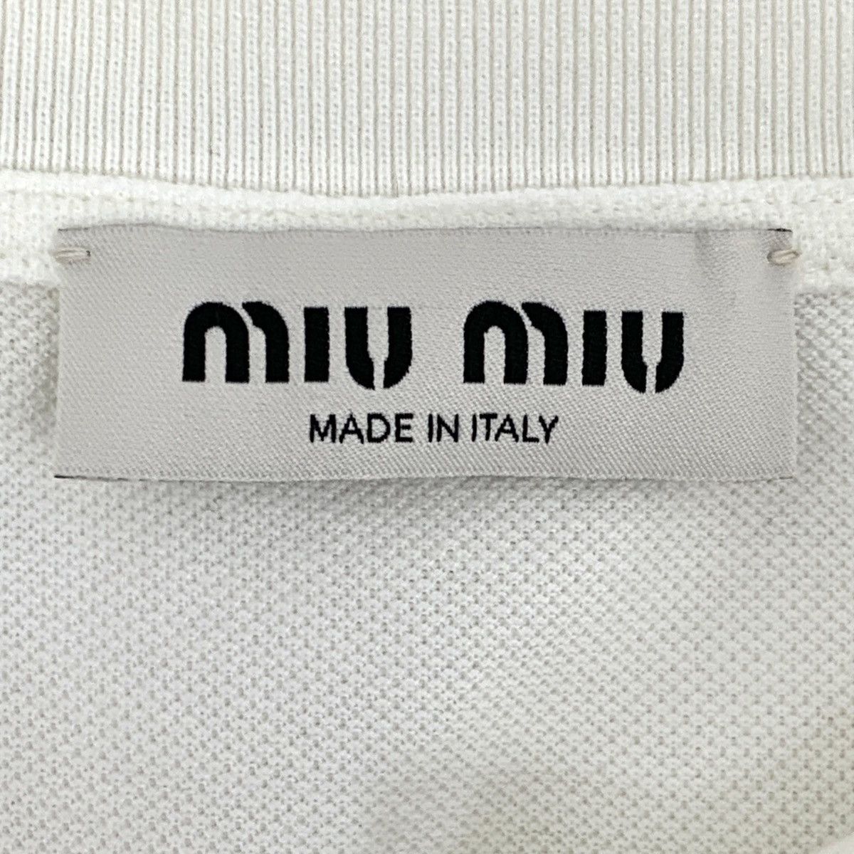 Miu Miu Miu Miu Embroidered Collared Short Sleeve Polo Shirt K26WX Size S / US 4 / IT 40 - 8 Thumbnail