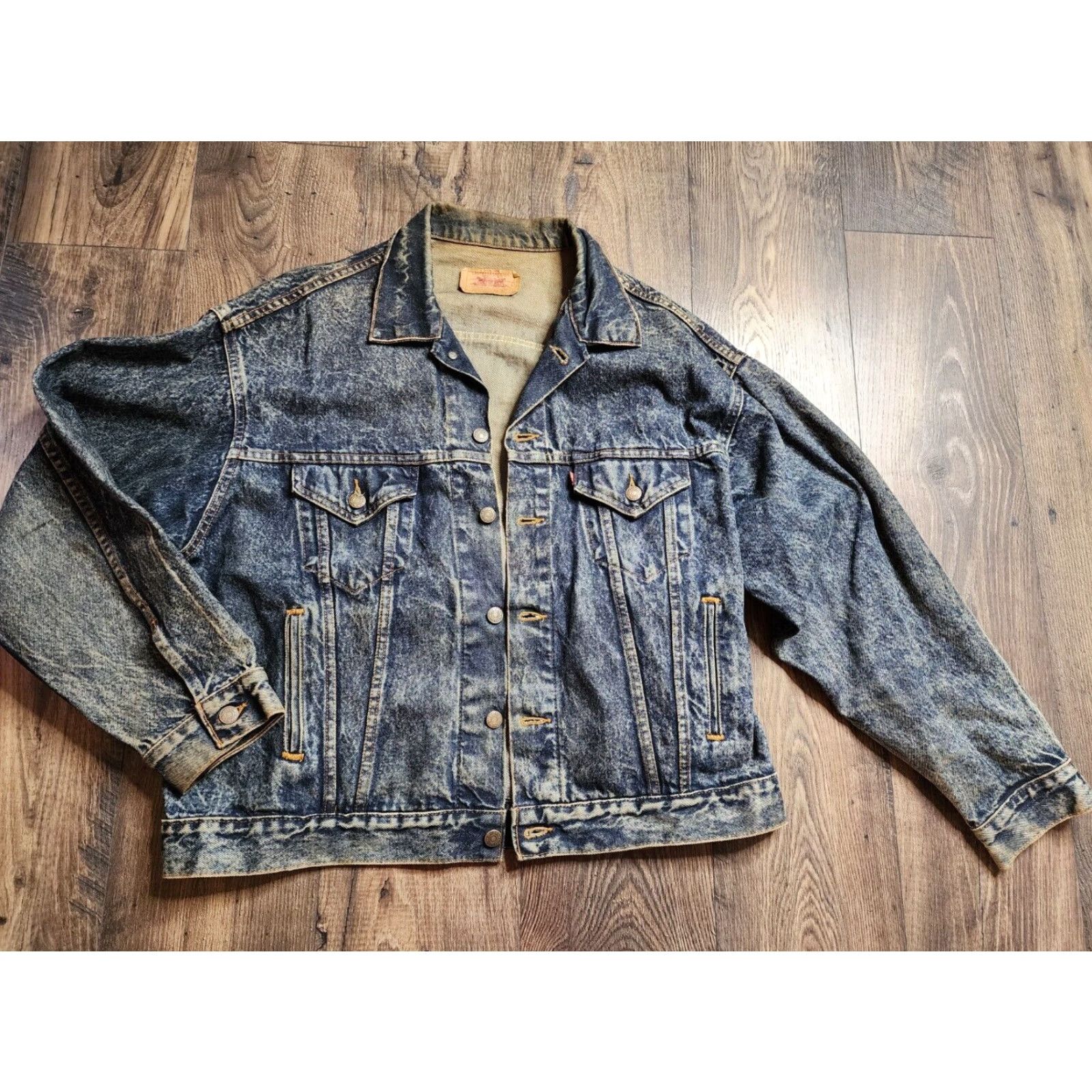 Levi's VINTAGE Levi's Denim Trucker Jacket XL Blue Mens Size US XL / EU 56 / 4 - 2 Thumbnail