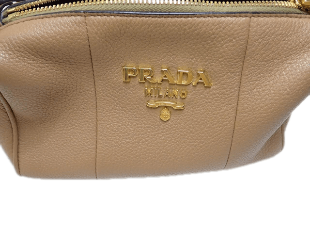 Prada Prada Barrel Brown Leather Mini Crossbody Bag Size ONE SIZE - 9 Thumbnail