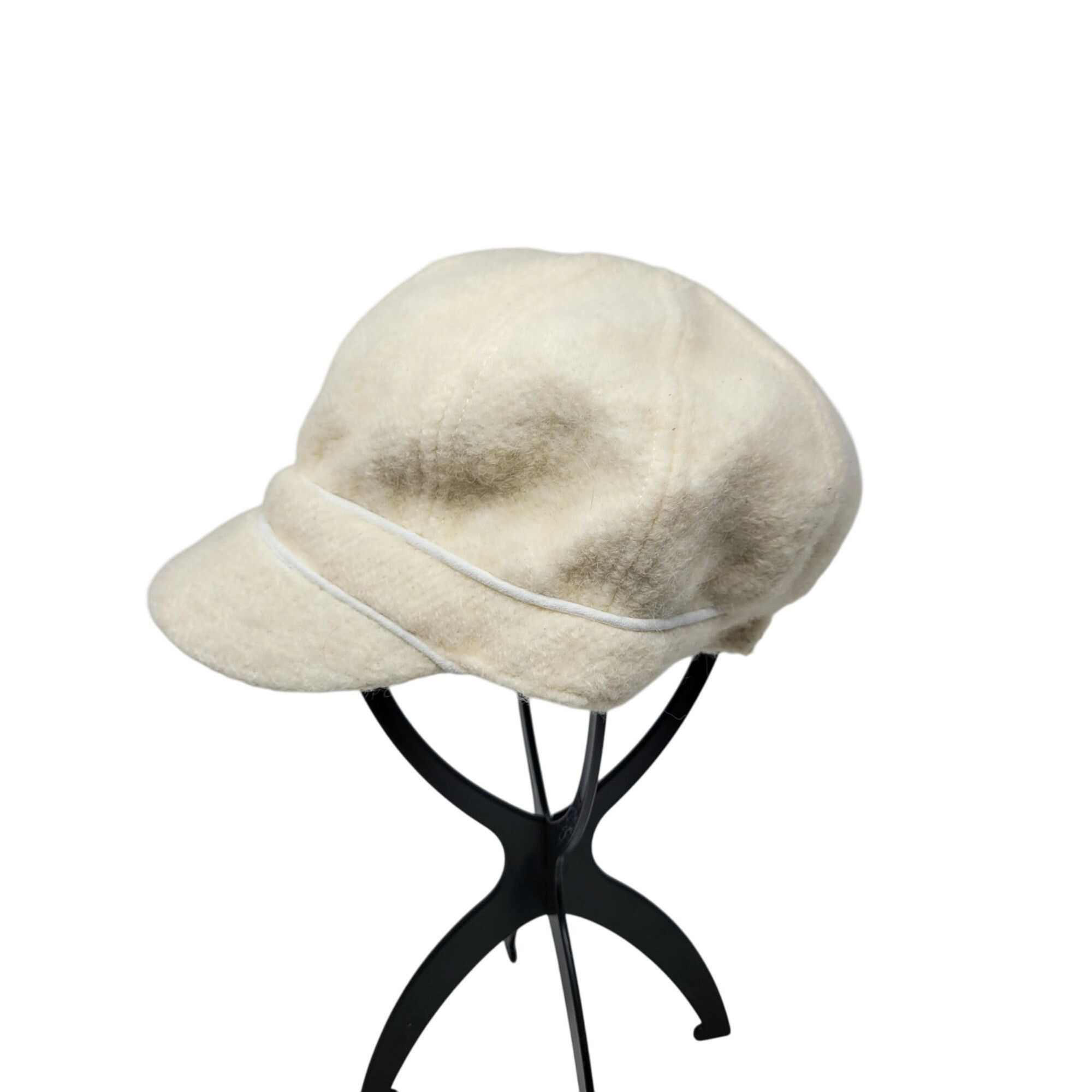 Designer August Hat Company Wool-Blend Cream Newsboy Cap Cabby Retro Size ONE SIZE - 6 Thumbnail