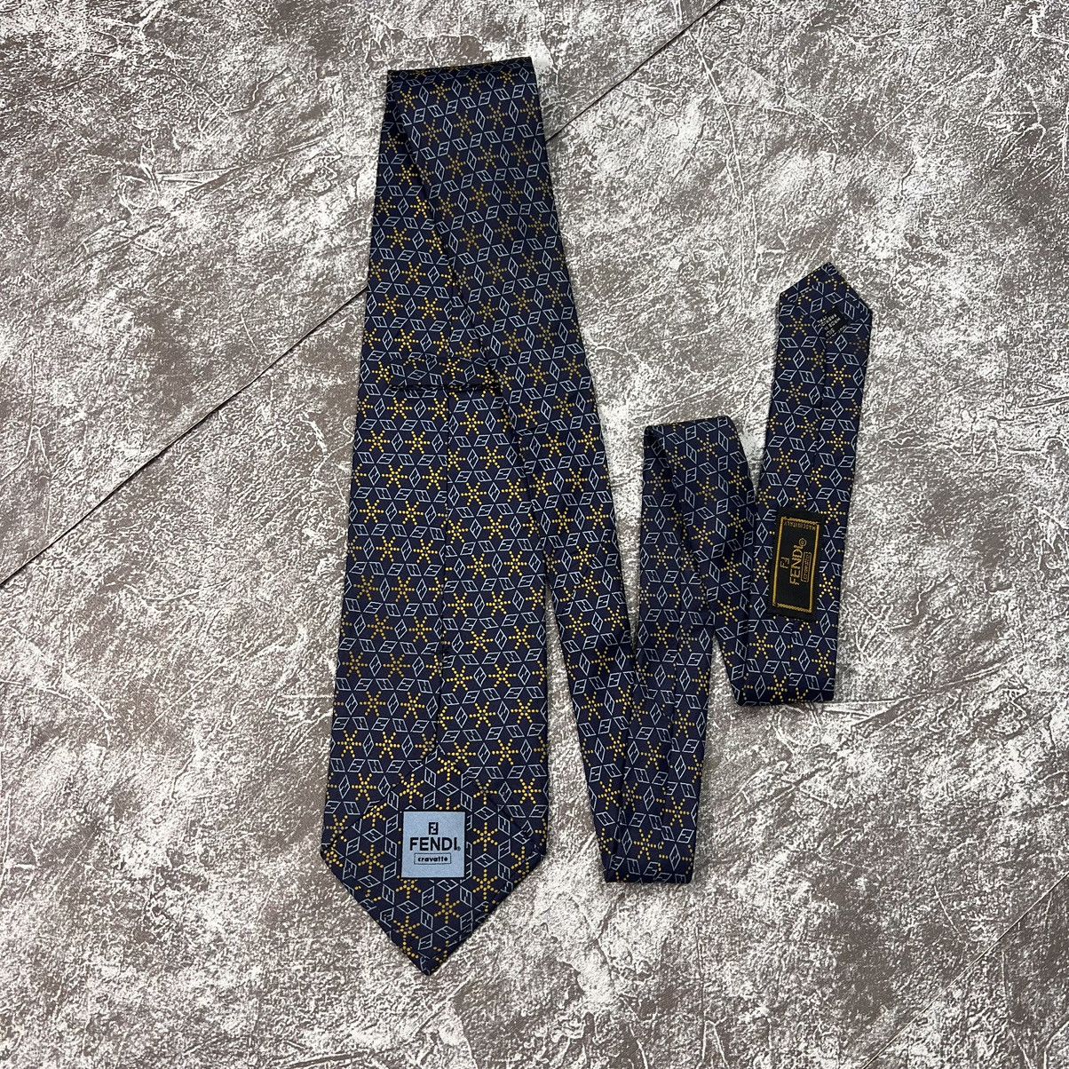 Fendi ▪️LOT OF 3 FENDI TIE FF MONOGRAM DESIGN LUXURY MEN NECKTIE Size ONE SIZE - 13 Thumbnail