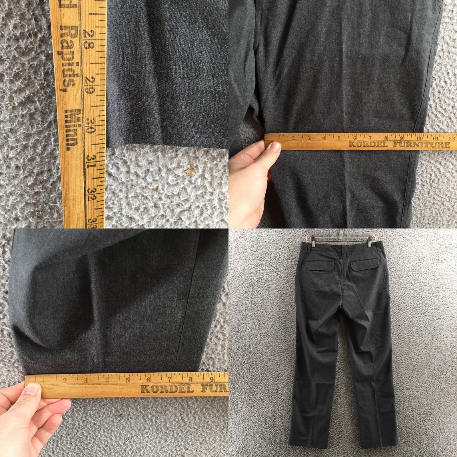 Calvin Klein Calvin Klein Slim Fit Chino Pants Mens 33x32 Gray Mid Rise Flat Front Casual Zip - Regular - Gray - Pants - Calvin Klein - Mens Size US 33 - 8 Thumbnail